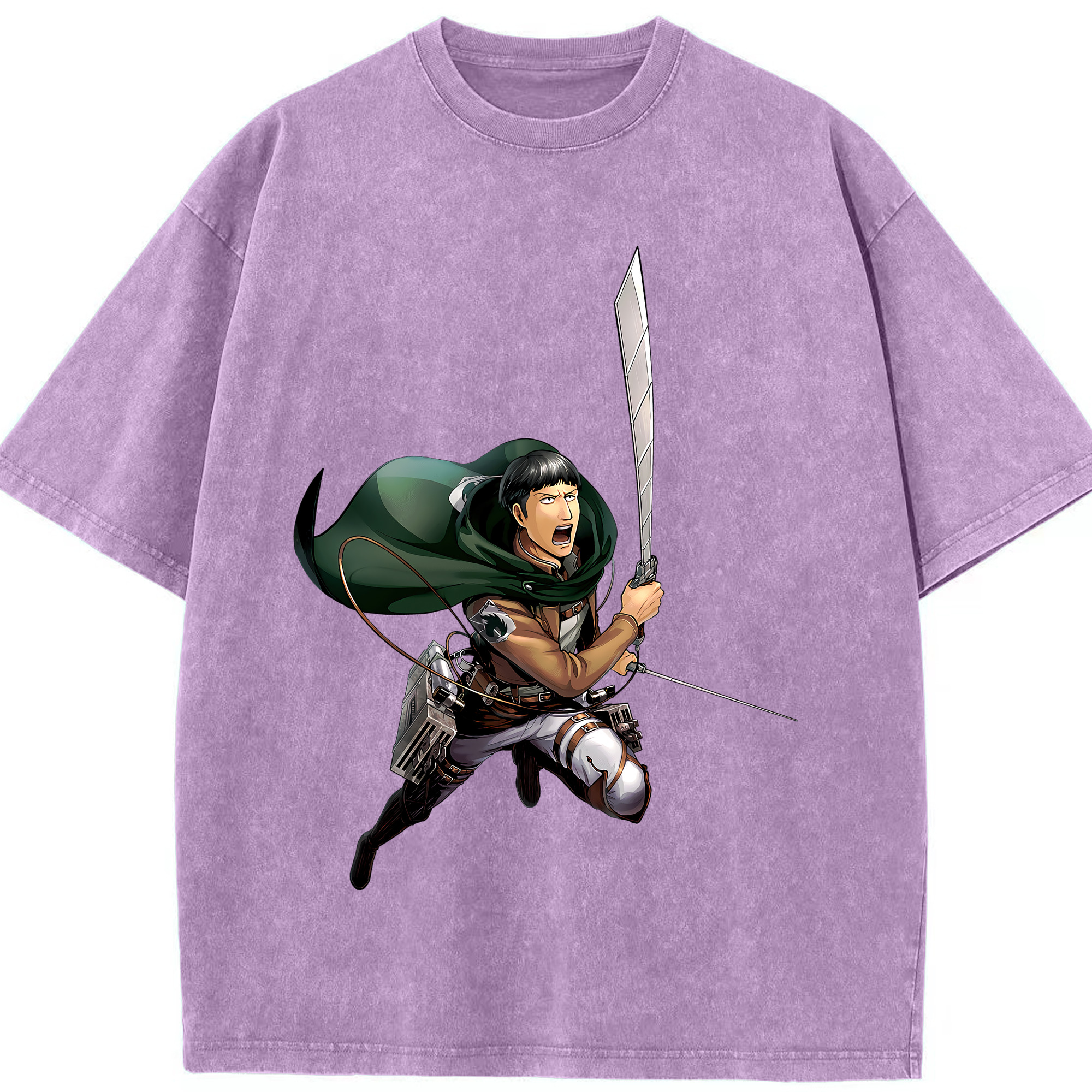 （画像用） 進撃の巨人 Attack on Titan 綿100% ヴィンテージ風 半袖Tシャツ（フロントプリント）