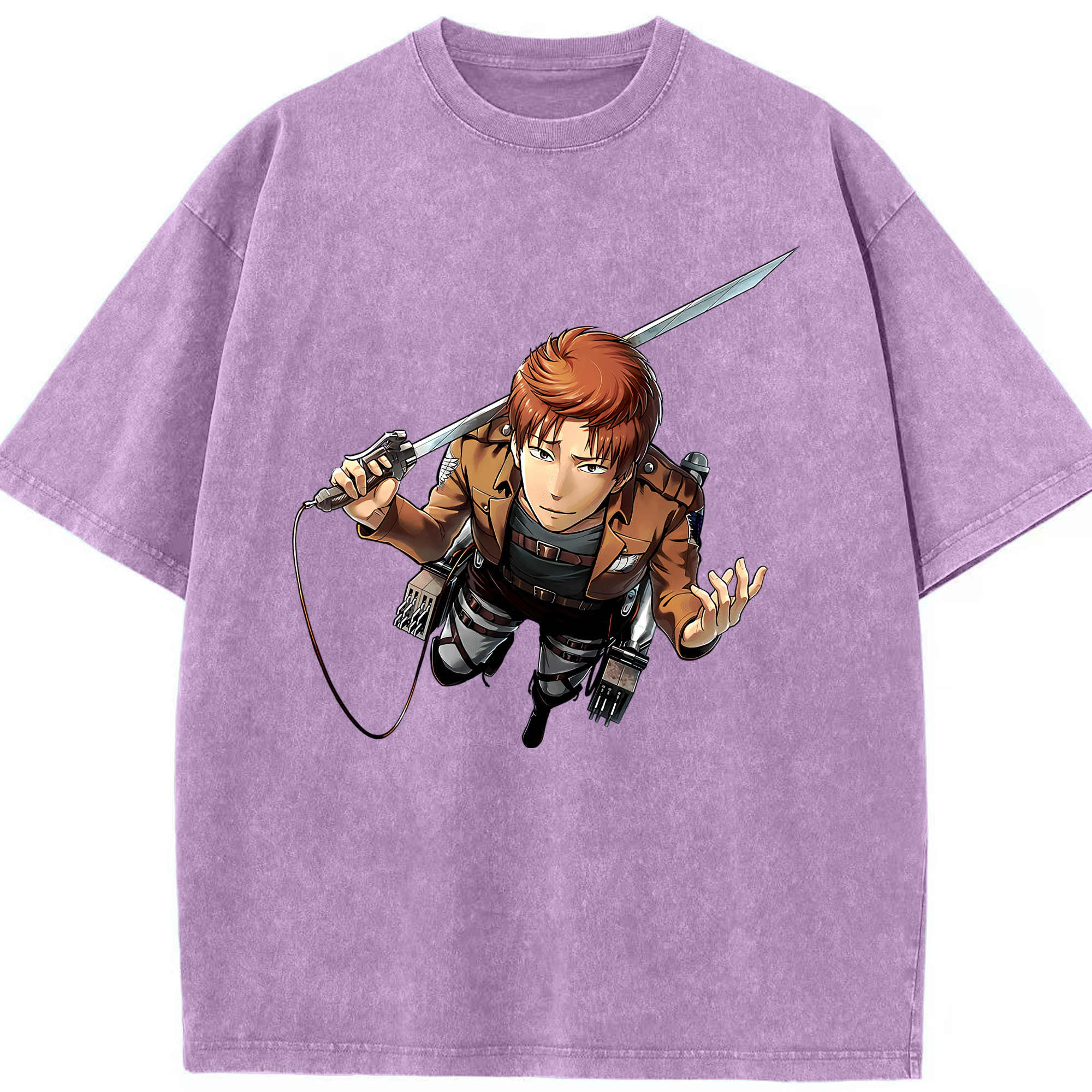 （画像用） 進撃の巨人 Attack on Titan 綿100% ヴィンテージ風 半袖Tシャツ（フロントプリント）