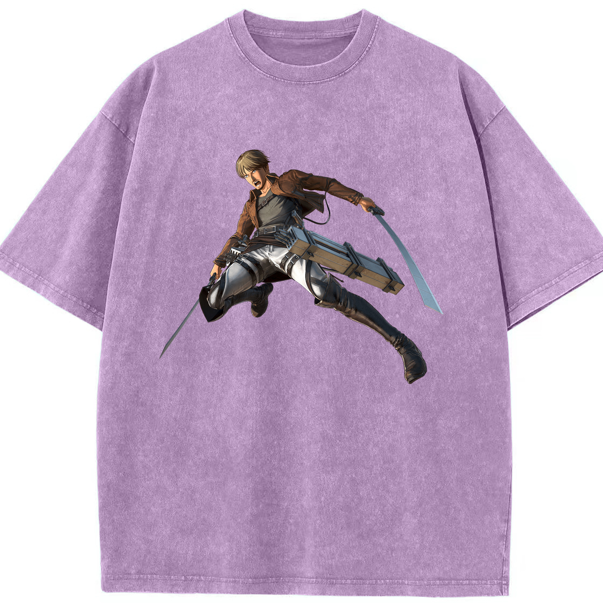 （画像用） 進撃の巨人 Attack on Titan 綿100% ヴィンテージ風 半袖Tシャツ（フロントプリント）