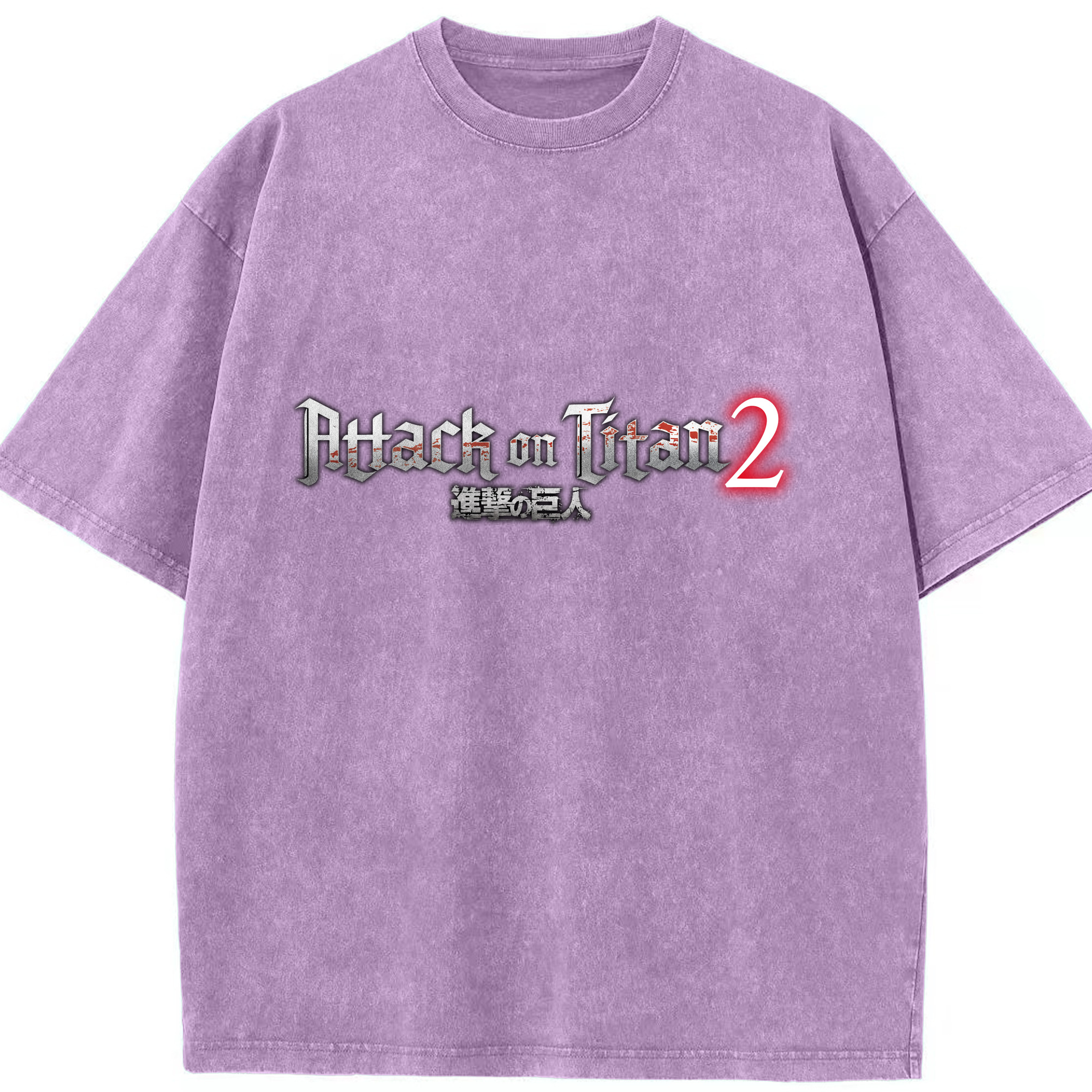 （画像用） 進撃の巨人 Attack on Titan 綿100% ヴィンテージ風 半袖Tシャツ（フロントプリント）
