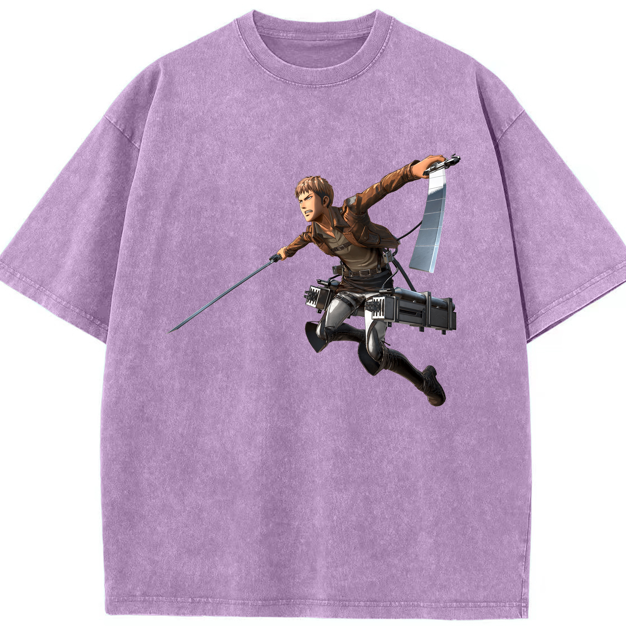 （画像用） 進撃の巨人 ジャン・キルシュタイン Attack on Titan Jean Kirstein 綿100% ヴィンテージ風 半袖Tシャツ（フロントプリント）