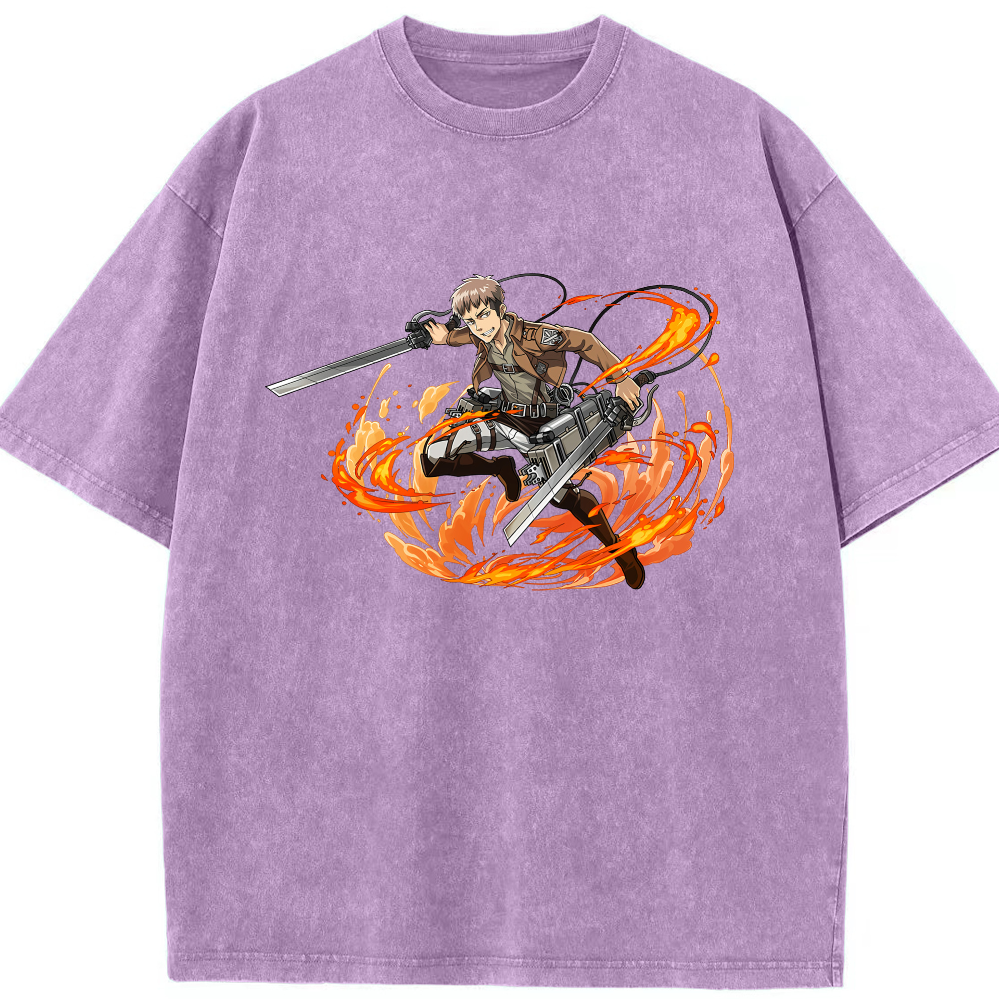 （画像用） 進撃の巨人 ジャン・キルシュタイン Attack on Titan Jean Kirstein 綿100% ヴィンテージ風 半袖Tシャツ（フロントプリント）