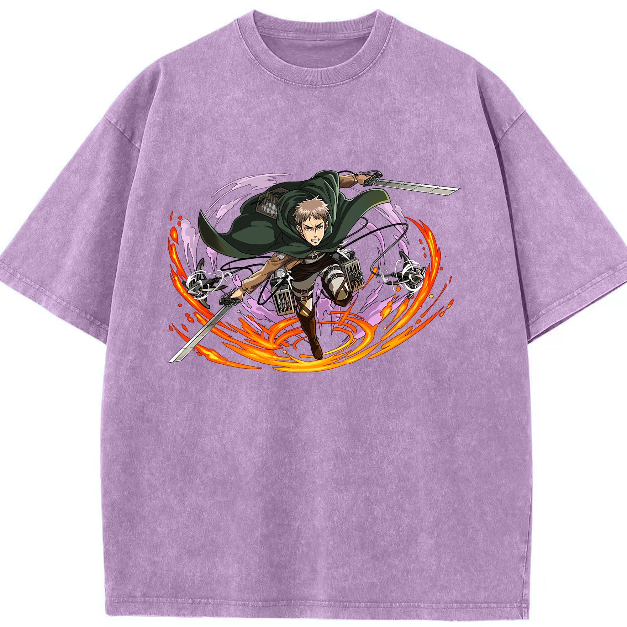 （画像用） 進撃の巨人 ジャン・キルシュタイン Attack on Titan Jean Kirstein 綿100% ヴィンテージ風 半袖Tシャツ（フロントプリント）