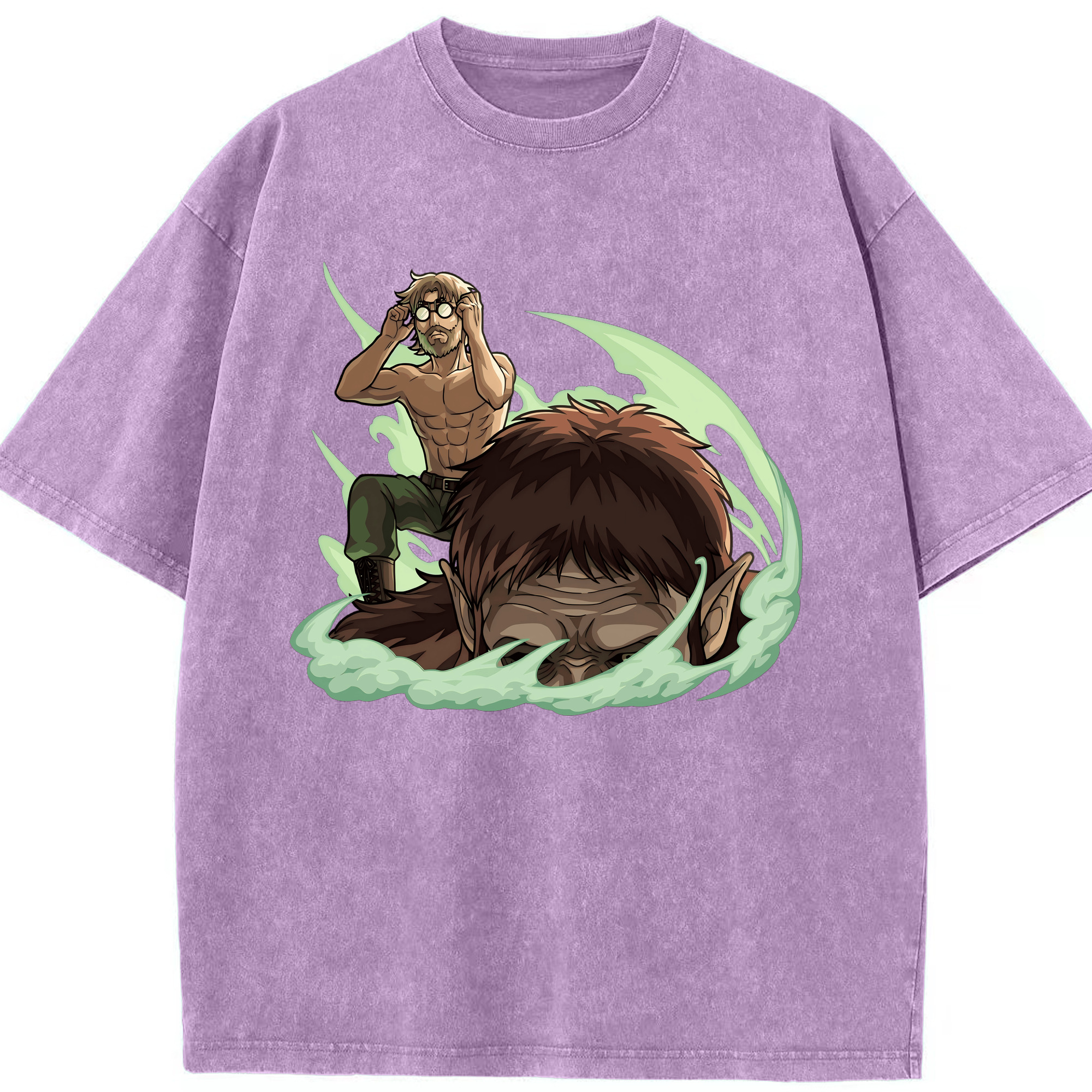 （画像用） 進撃の巨人 Attack on Titan 綿100% ヴィンテージ風 半袖Tシャツ（フロントプリント）