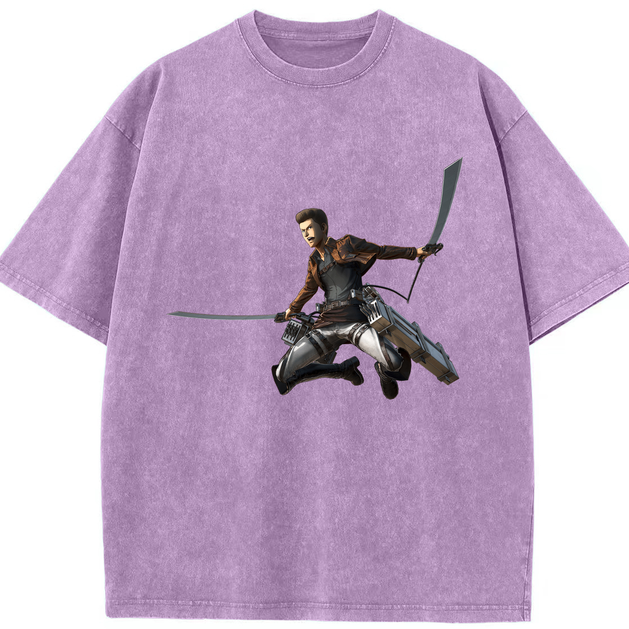 （画像用） 進撃の巨人 Attack on Titan 綿100% ヴィンテージ風 半袖Tシャツ（フロントプリント）