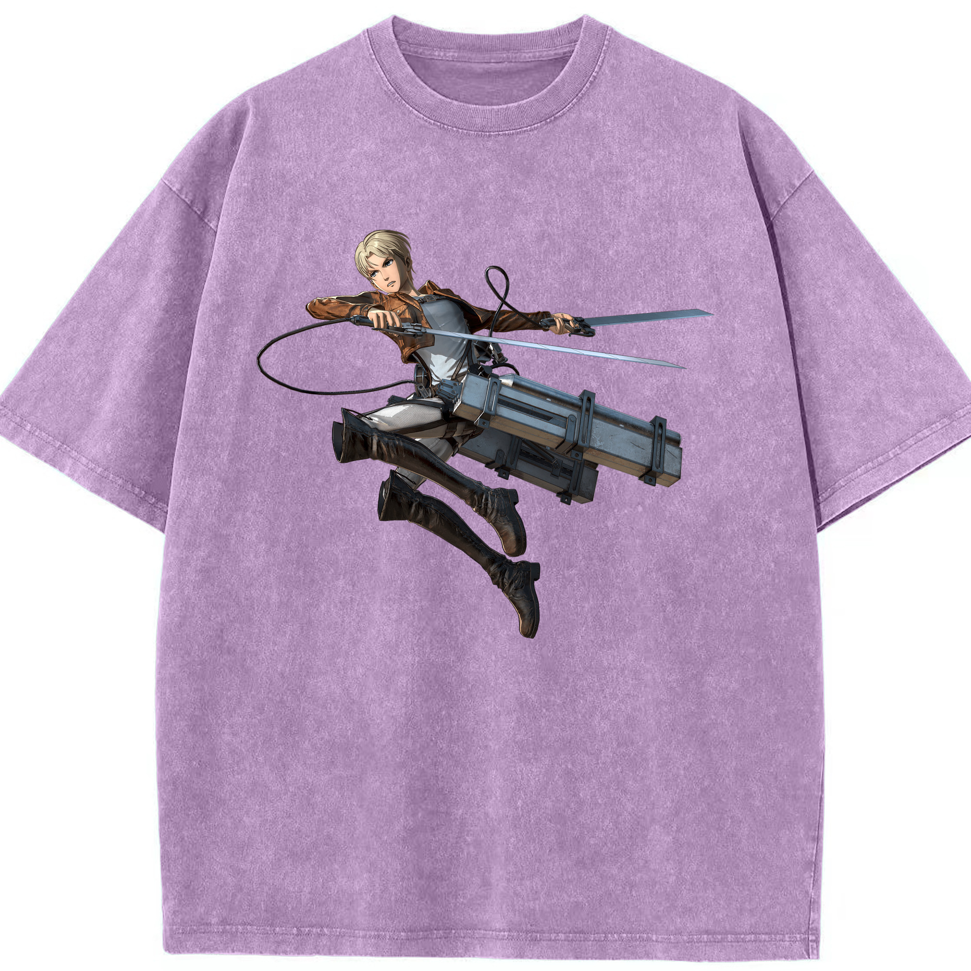 （画像用） 進撃の巨人 Attack on Titan 綿100% ヴィンテージ風 半袖Tシャツ（フロントプリント）