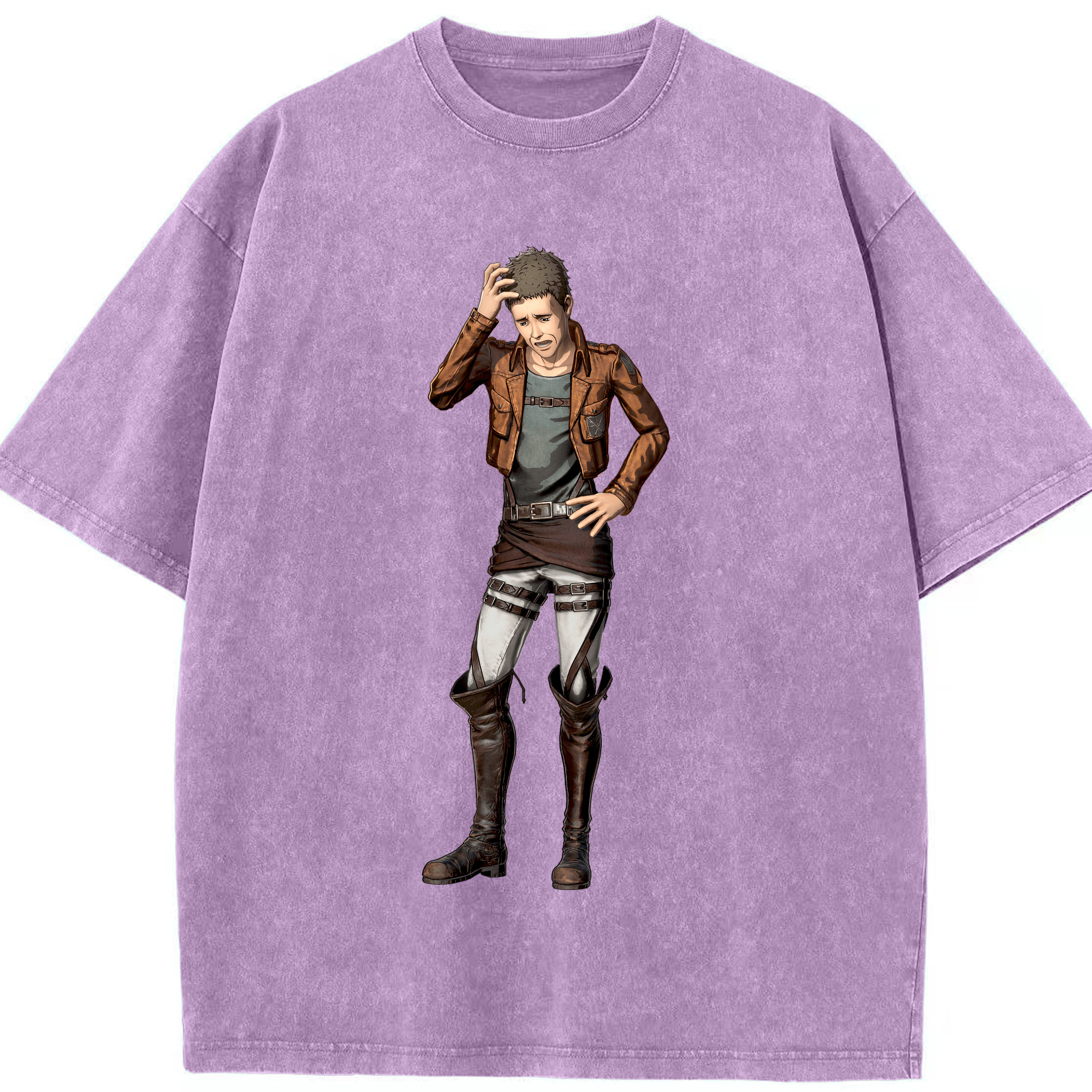 （画像用） 進撃の巨人 Attack on Titan 綿100% ヴィンテージ風 半袖Tシャツ（フロントプリント）