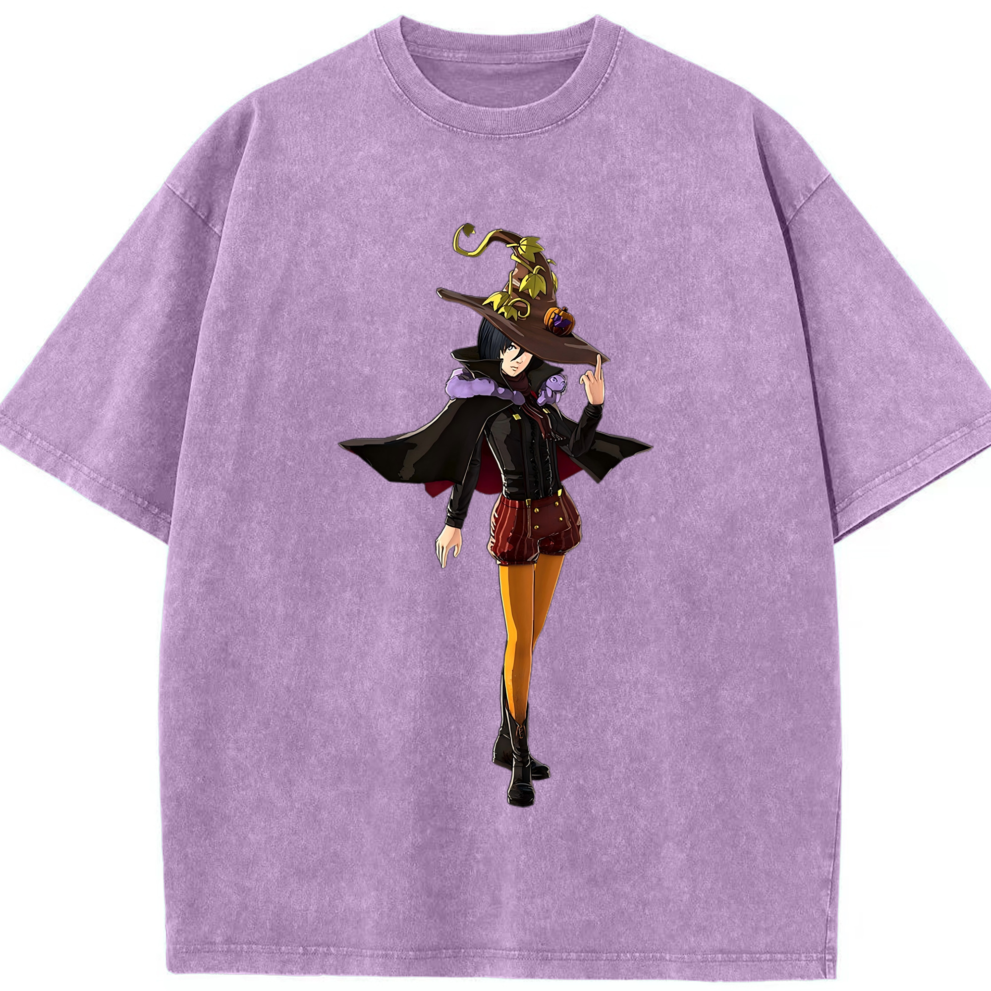 （画像用） 進撃の巨人 ミカサ·アッカーマン Attack on Titan Mikasa Ackerman 綿100% ヴィンテージ風 半袖Tシャツ（フロントプリント）