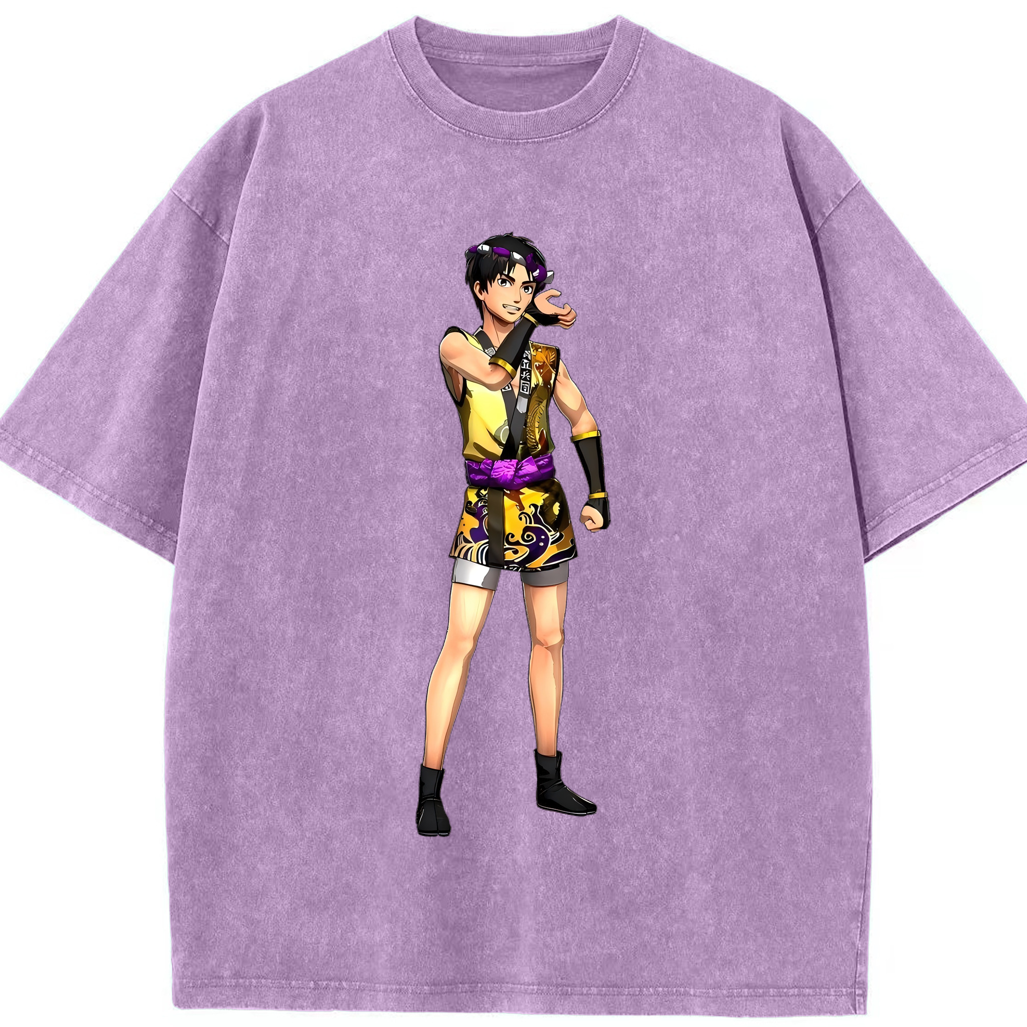 （画像用） 進撃の巨人 リヴァイ·アッカーマン Attack on Titan Levi Ackerman 綿100% ヴィンテージ風 半袖Tシャツ（フロントプリント）