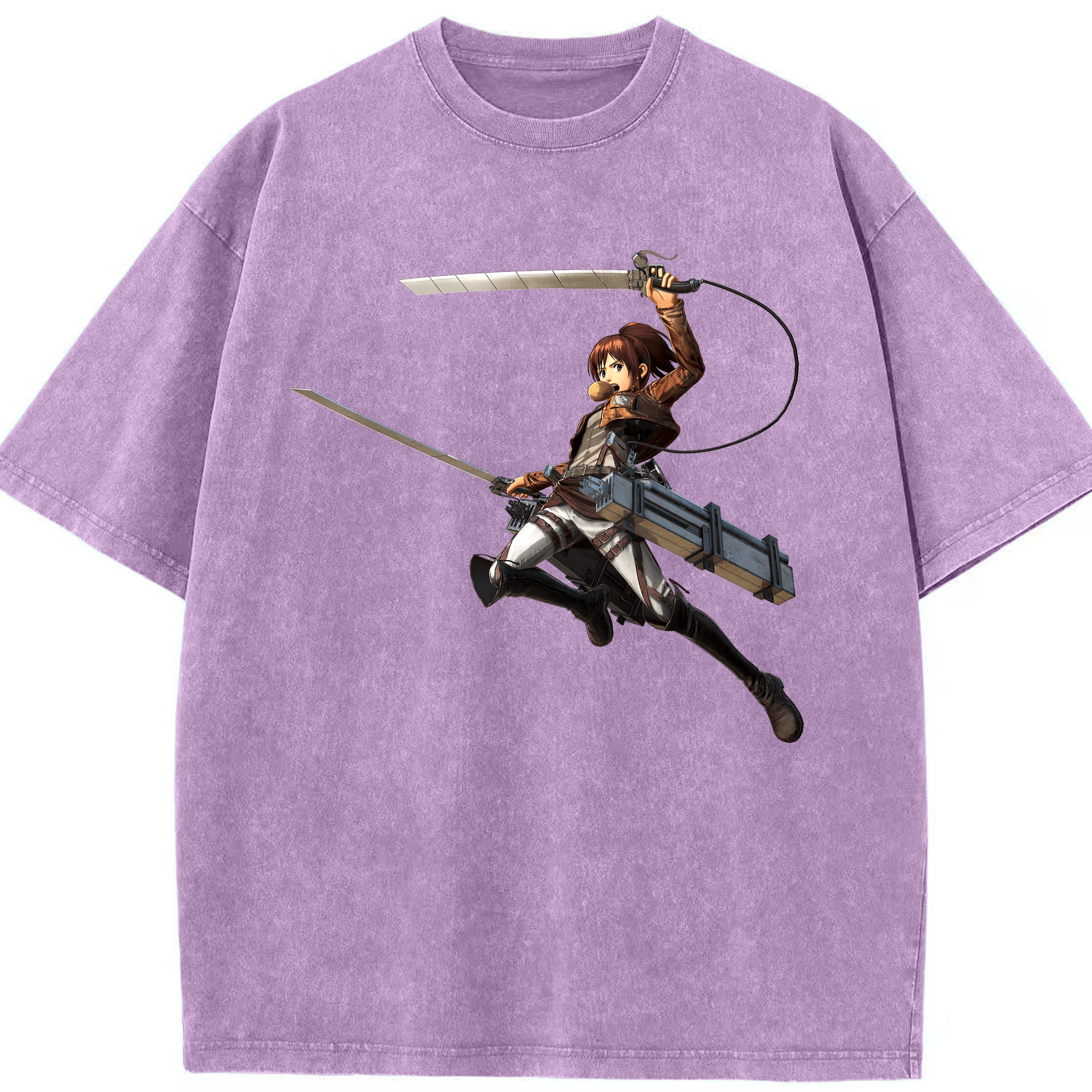 （画像用） 進撃の巨人 サシャ·ブラウス Attack on Titan Sasha Blaus 綿100% ヴィンテージ風 半袖Tシャツ（フロントプリント）