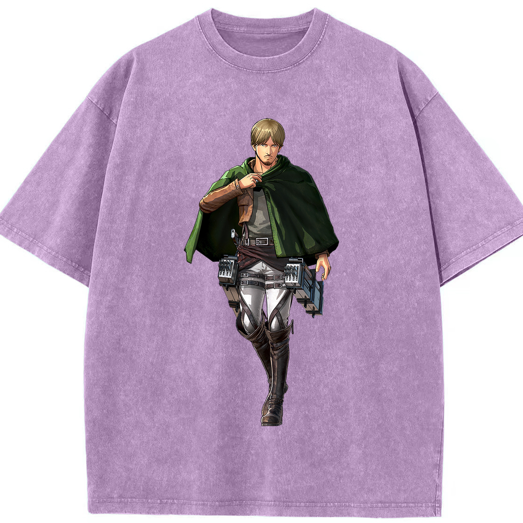 （画像用） 進撃の巨人 ミケ·ザカリアス Attack on Titan Mike Zakarius 綿100% ヴィンテージ風 半袖Tシャツ（フロントプリント）