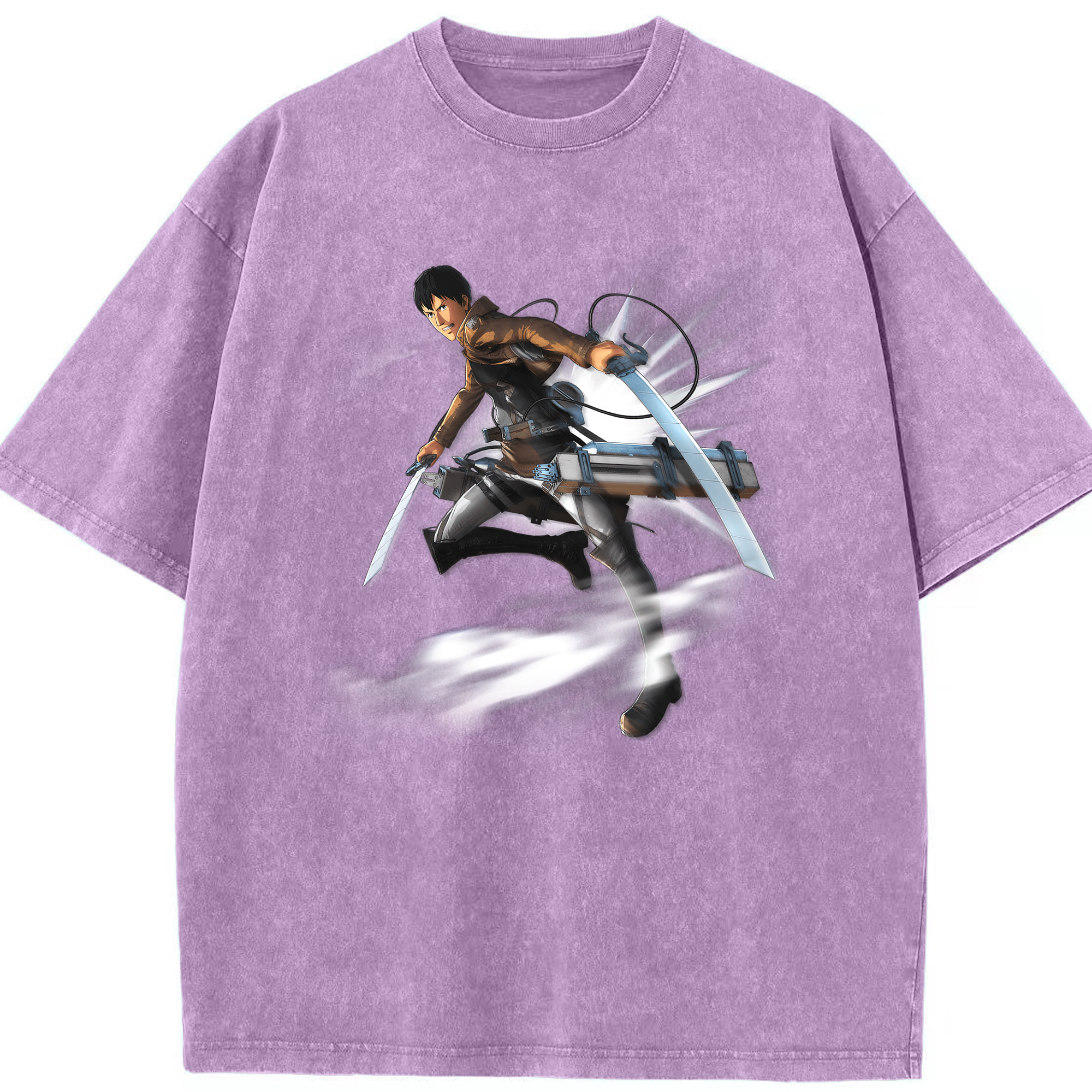 （画像用） 進撃の巨人 ベルトルト・フーバー Attack on Titan Bertholdt Hoover 綿100% ヴィンテージ風 半袖Tシャツ（フロントプリント）