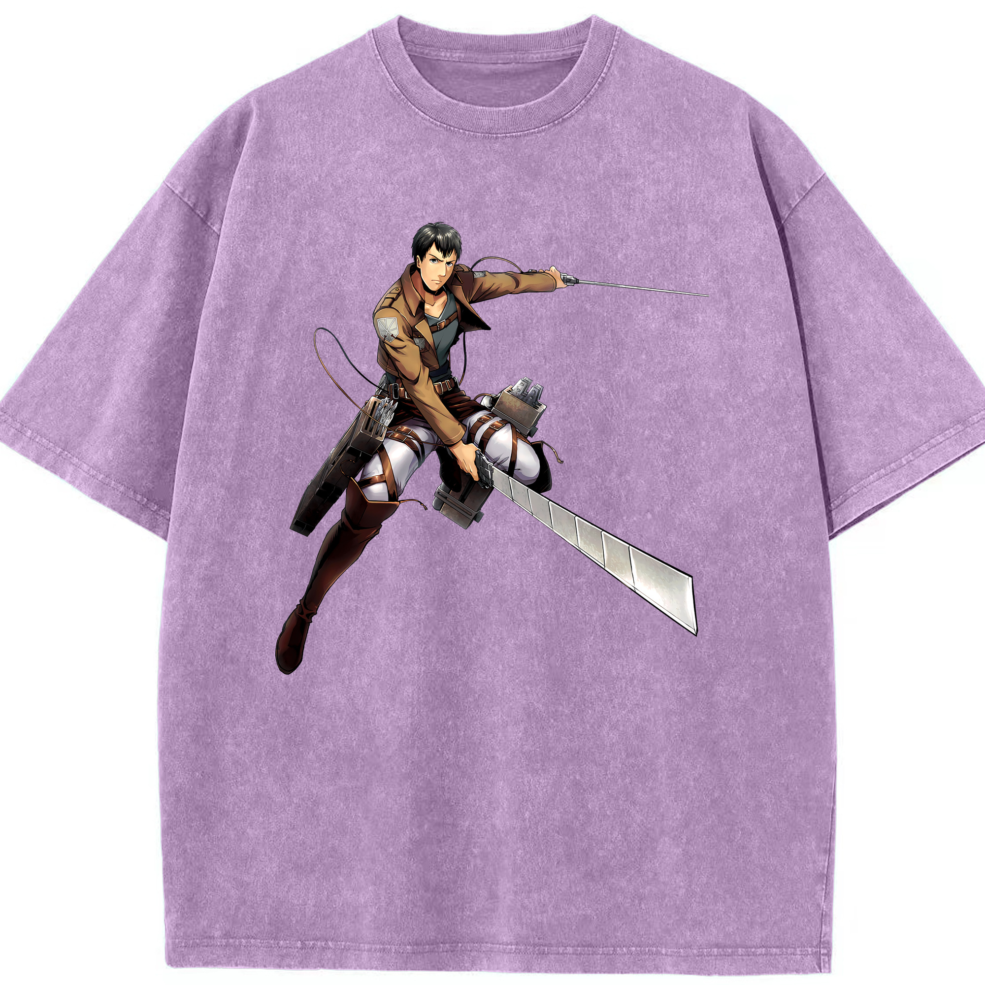 （画像用） 進撃の巨人 ベルトルト・フーバー Attack on Titan Bertholdt Hoover 綿100% ヴィンテージ風 半袖Tシャツ（フロントプリント）