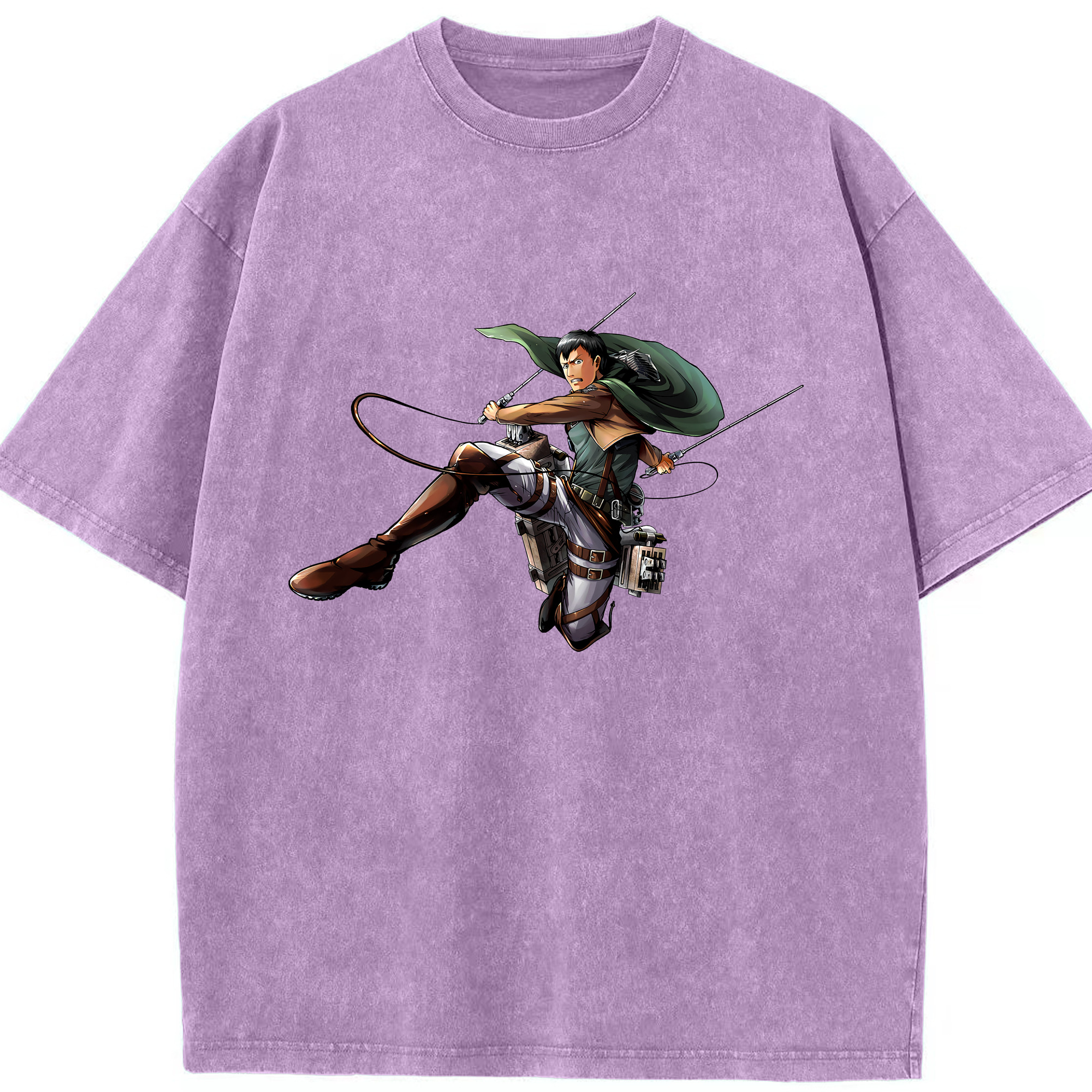 （画像用） 進撃の巨人 ベルトルト・フーバー Attack on Titan Bertholdt Hoover 綿100% ヴィンテージ風 半袖Tシャツ（フロントプリント）