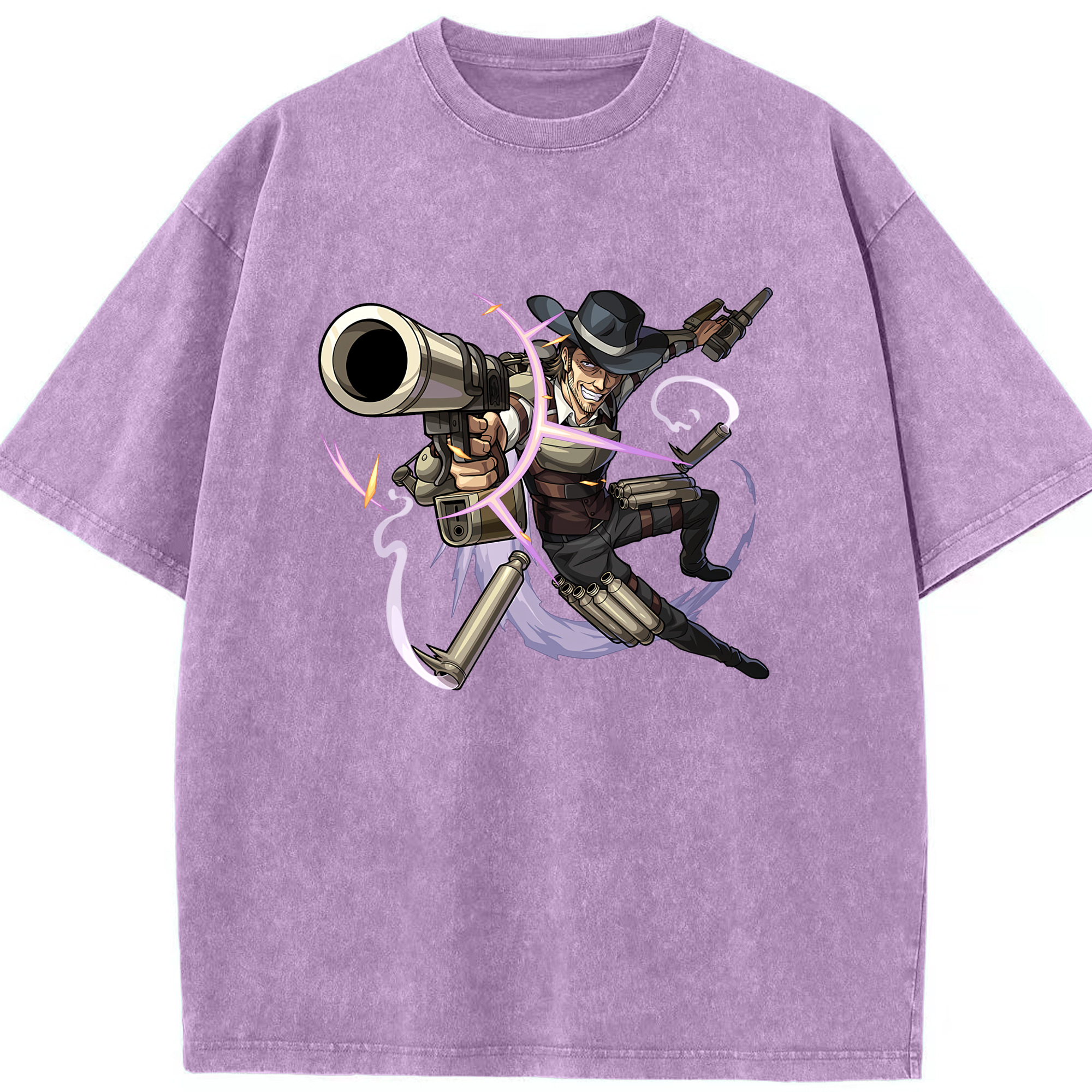 （画像用） 進撃の巨人 ケニー·アッカーマン Attack on Titan Kenny Ackerman 綿100% ヴィンテージ風 半袖Tシャツ（フロントプリント）