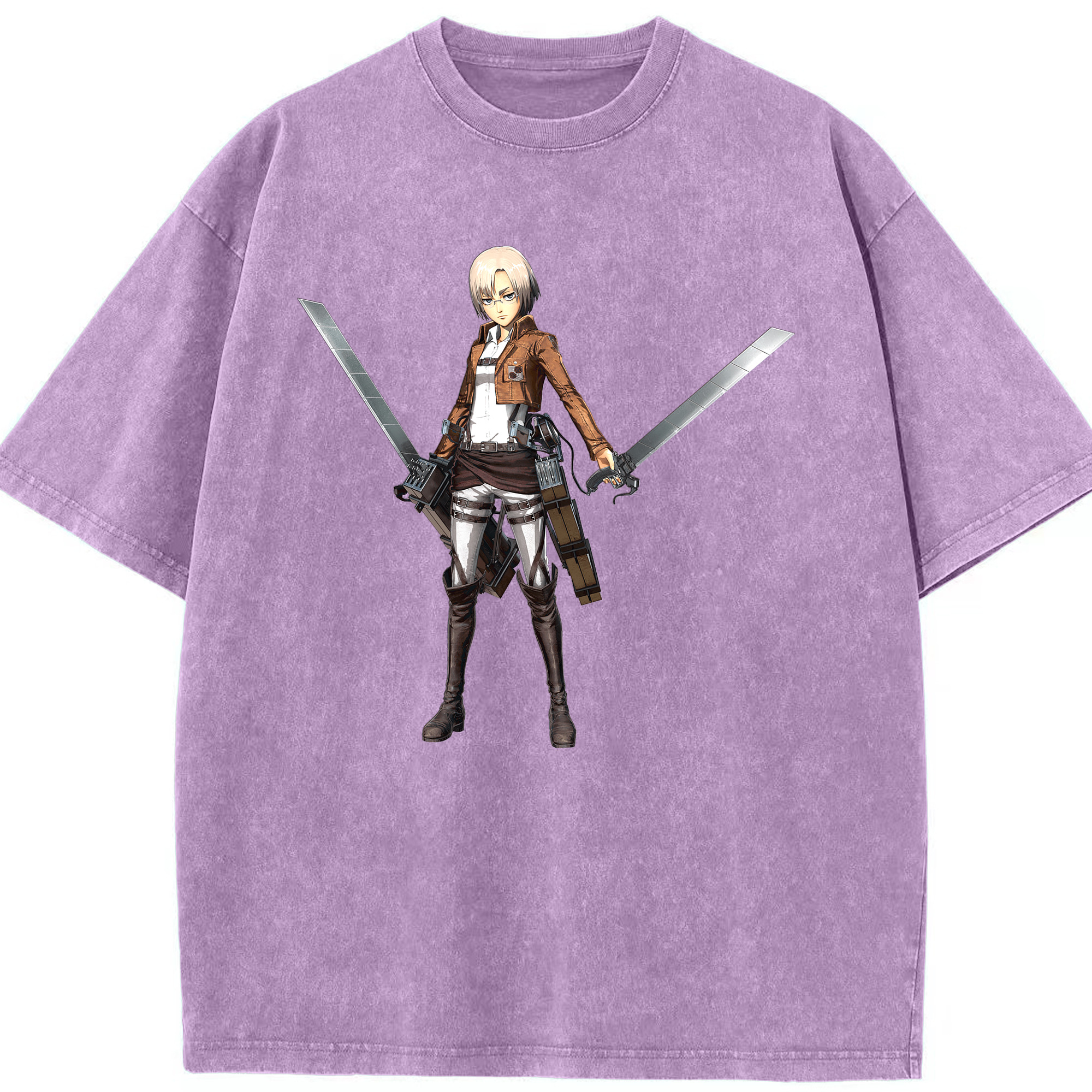 （画像用）  綿100% ヴィンテージ風 半袖Tシャツ（フロントプリント）