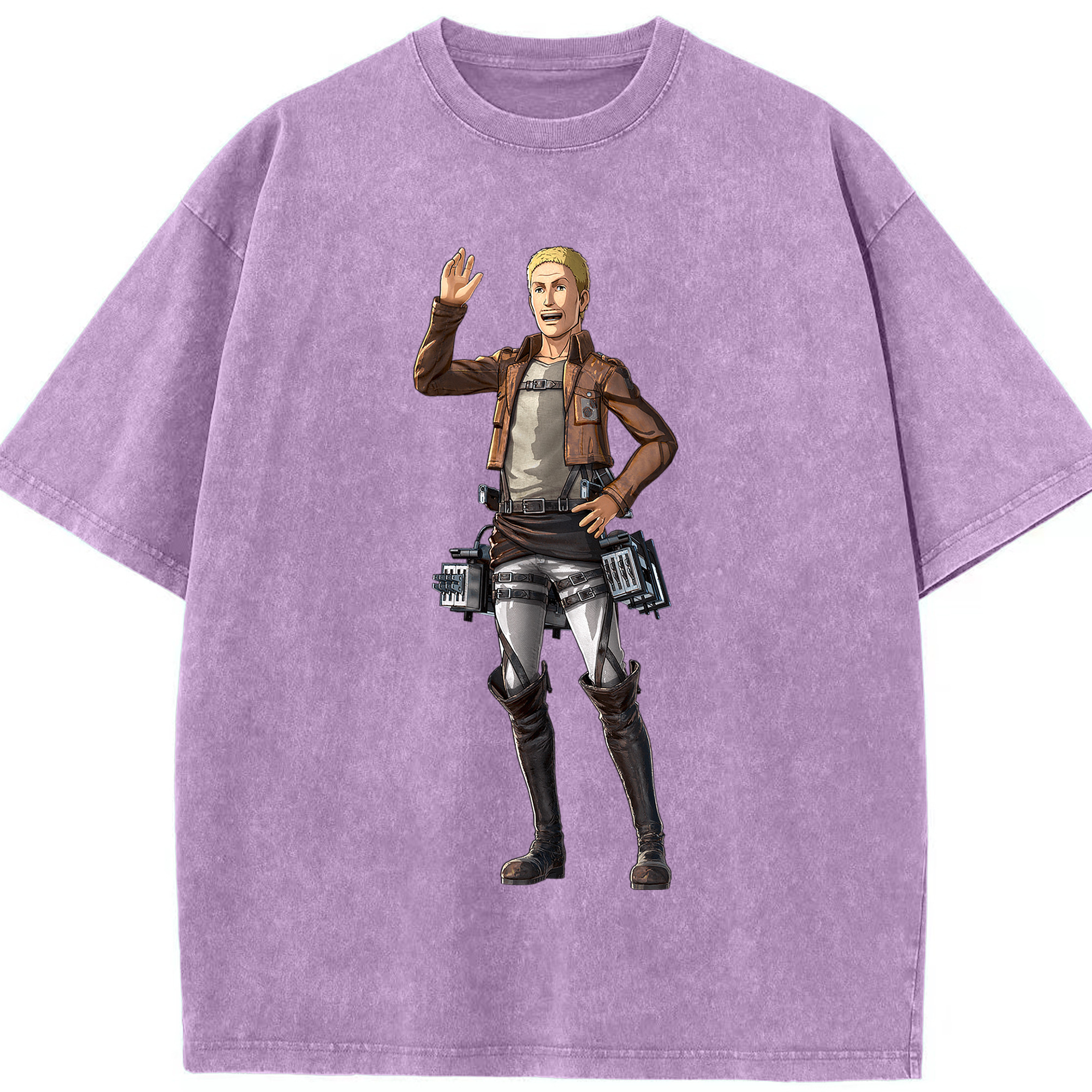 （画像用） 進撃の巨人 ハンネス Attack on Titan Hannes 綿100% ヴィンテージ風 半袖Tシャツ（フロントプリント）