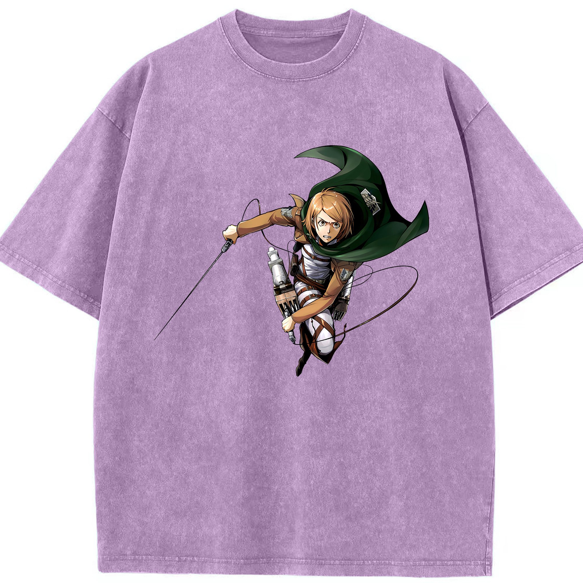 （画像用） 進撃の巨人 ペトラ·ラル Attack on Titan Petra Rall 綿100% ヴィンテージ風 半袖Tシャツ（フロントプリント）