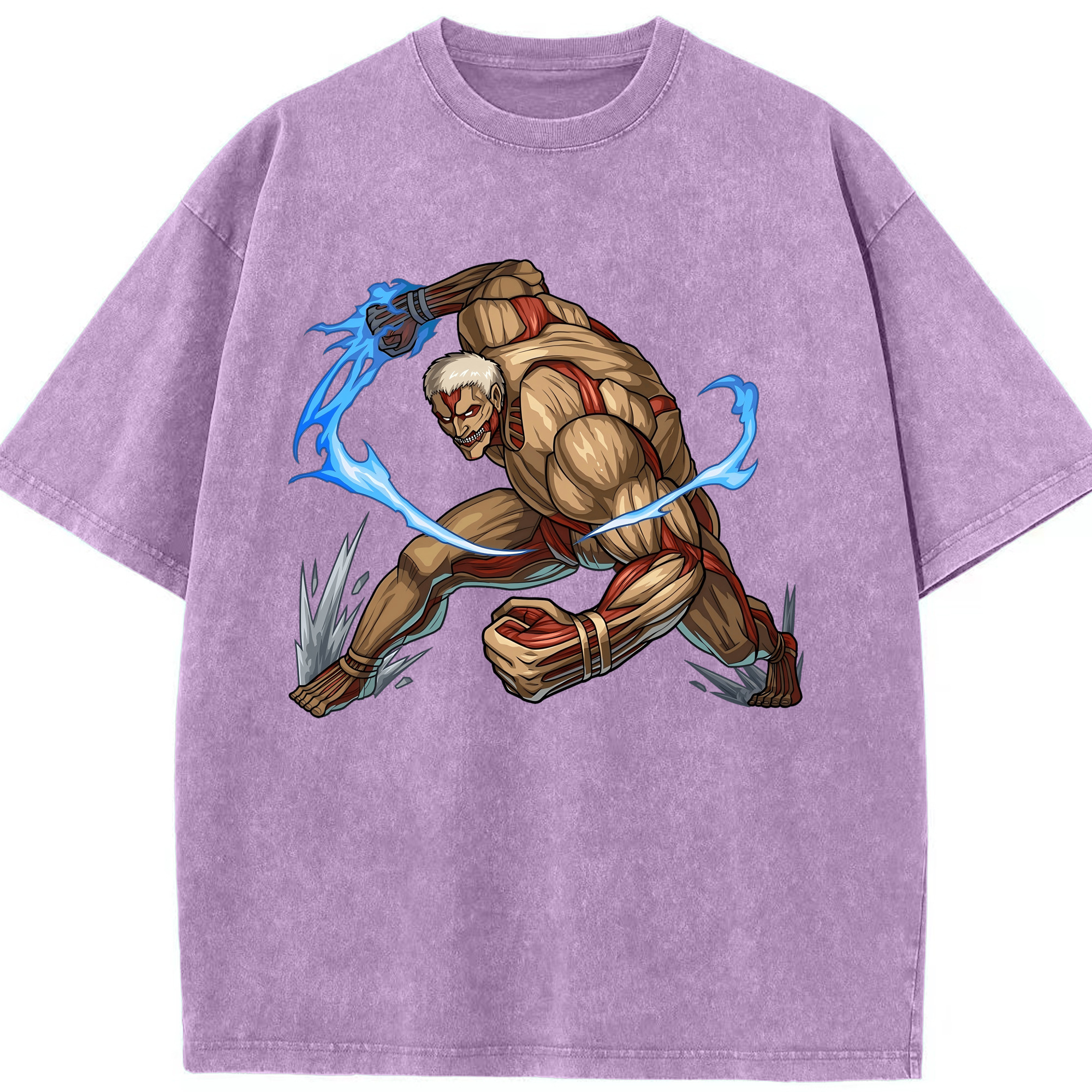 （画像用） 進撃の巨人 Attack on Titan 綿100% ヴィンテージ風 半袖Tシャツ（フロントプリント）