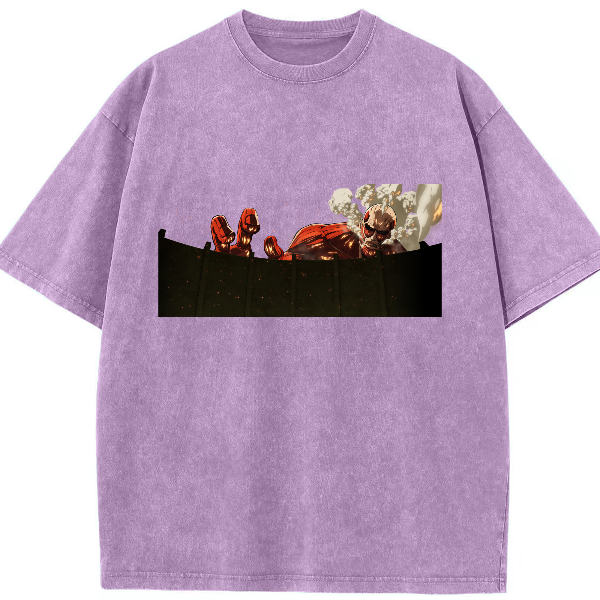 （画像用） 進撃の巨人 Attack on Titan 綿100% ヴィンテージ風 半袖Tシャツ（フロントプリント）