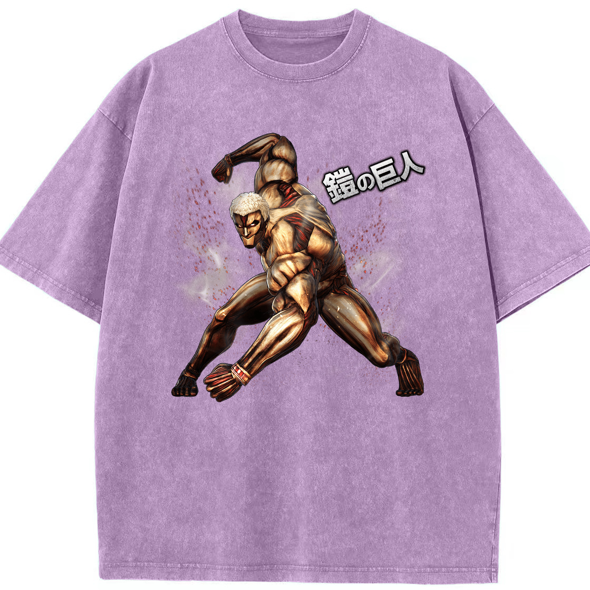 （画像用） 進撃の巨人 Attack on Titan 綿100% ヴィンテージ風 半袖Tシャツ（フロントプリント）