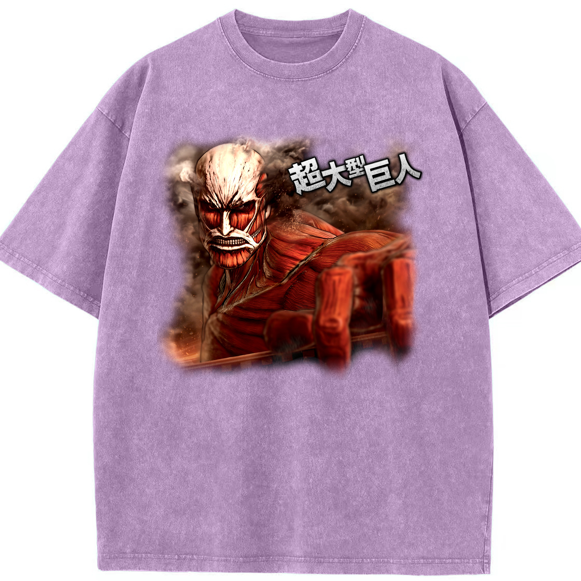 （画像用） 進撃の巨人 Attack on Titan 綿100% ヴィンテージ風 半袖Tシャツ（フロントプリント）