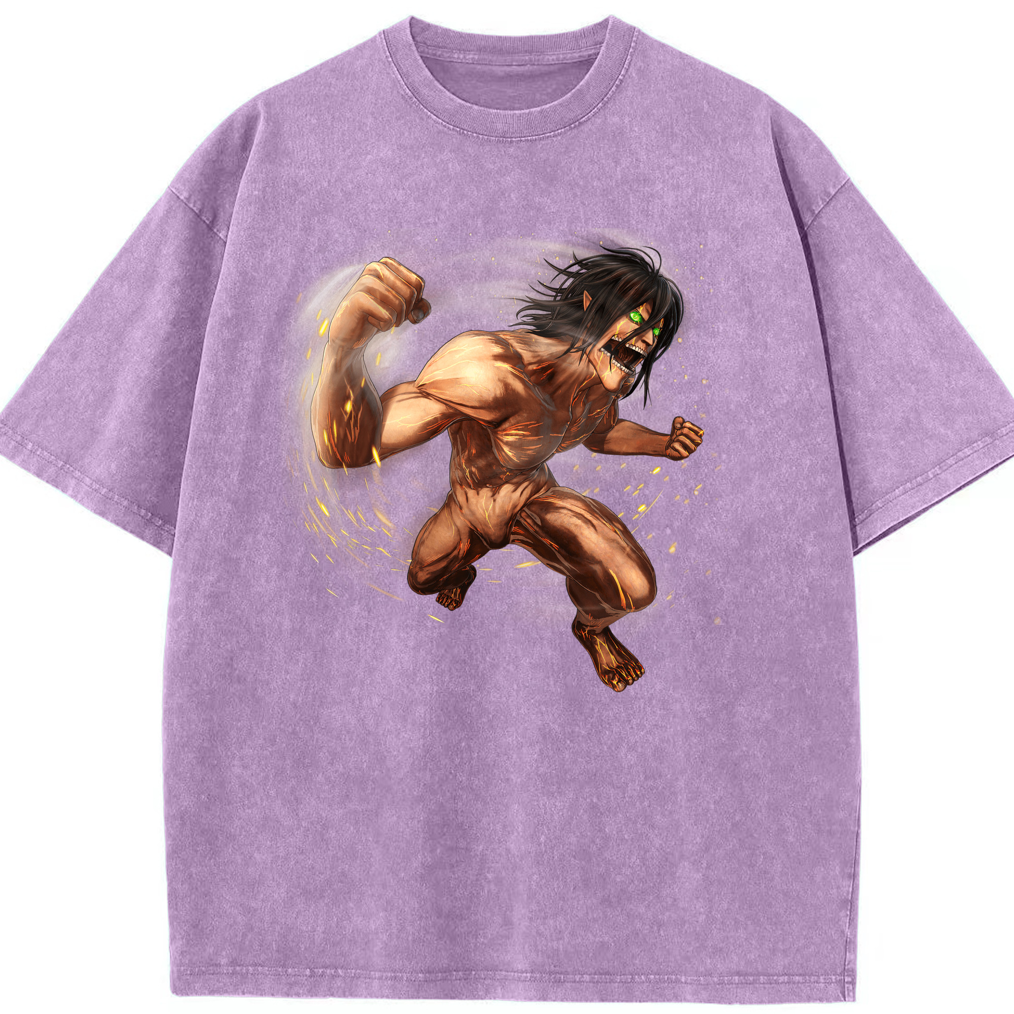 （画像用） 進撃の巨人 Attack on Titan 綿100% ヴィンテージ風 半袖Tシャツ（フロントプリント）