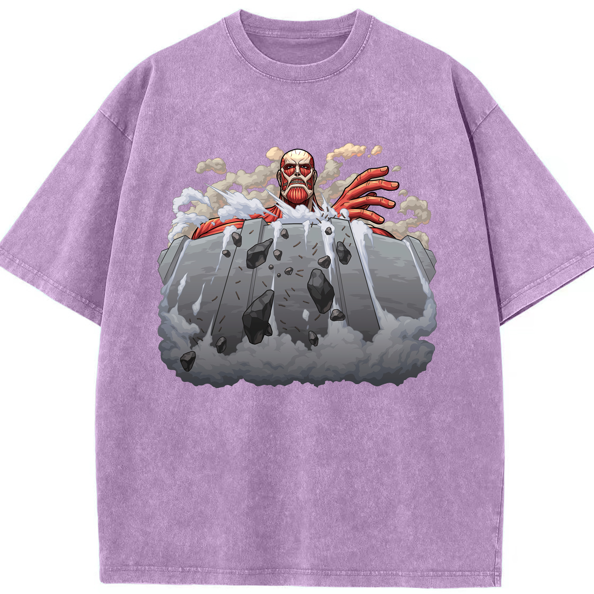 （画像用） 進撃の巨人 Attack on Titan 綿100% ヴィンテージ風 半袖Tシャツ（フロントプリント）
