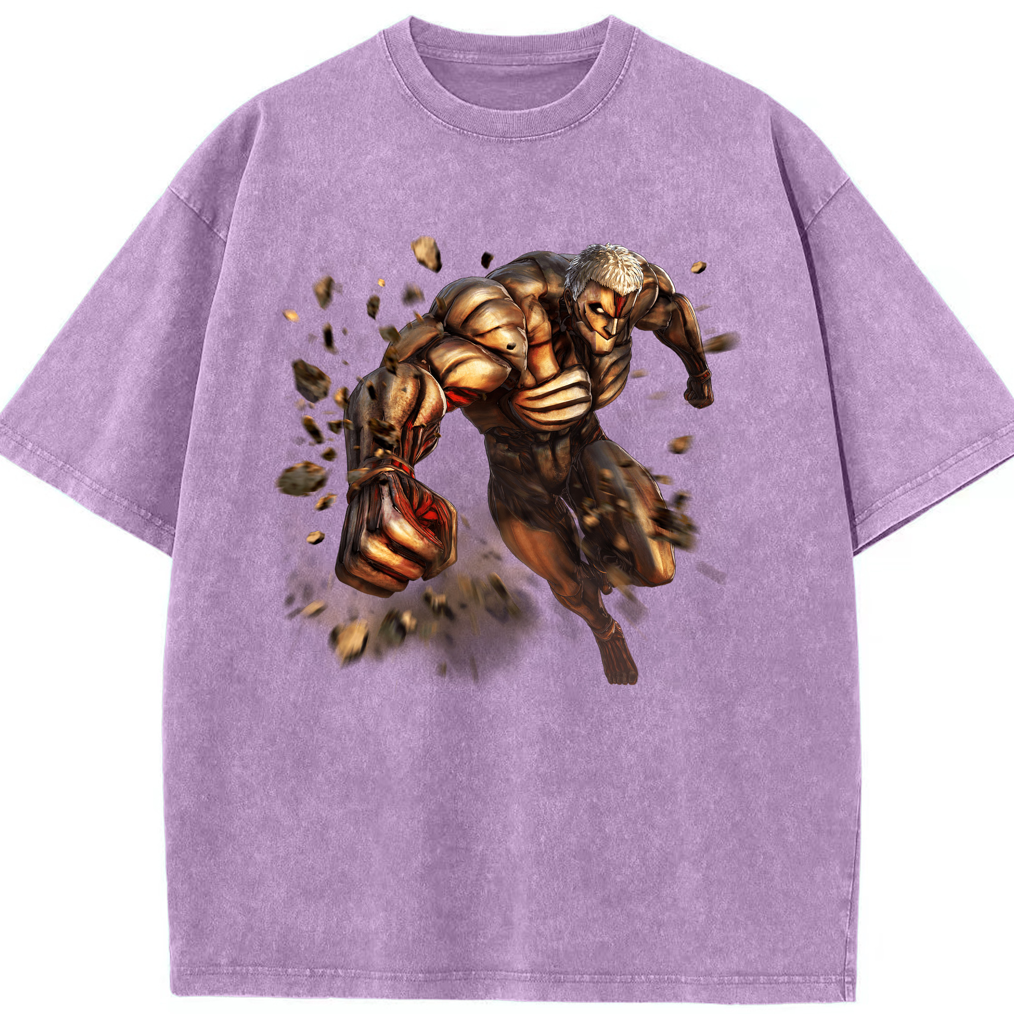（画像用） 進撃の巨人 Attack on Titan 綿100% ヴィンテージ風 半袖Tシャツ（フロントプリント）