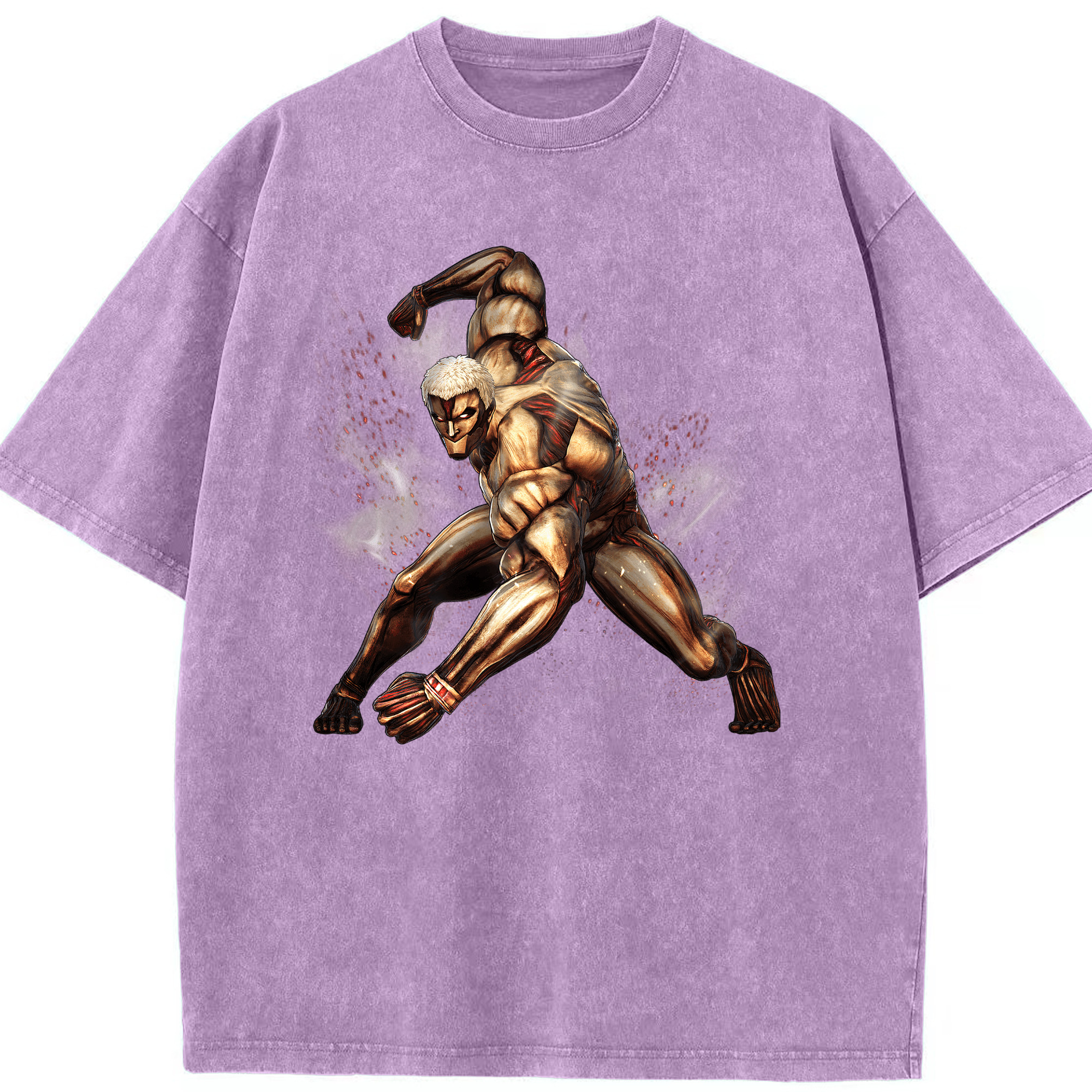 （画像用） 進撃の巨人 Attack on Titan 綿100% ヴィンテージ風 半袖Tシャツ（フロントプリント）