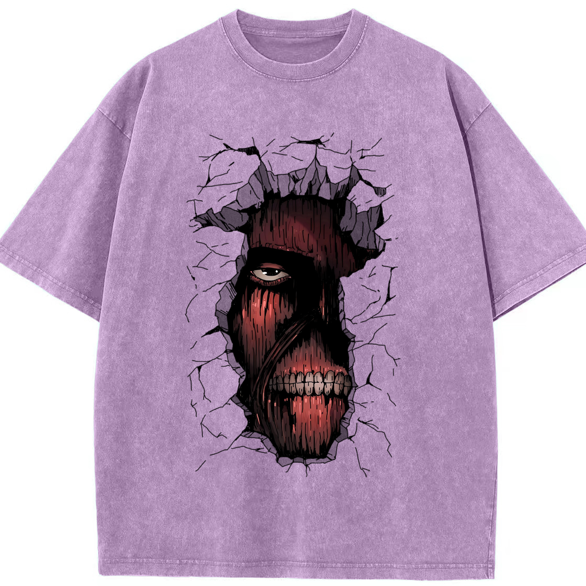 （画像用） 進撃の巨人 Attack on Titan 綿100% ヴィンテージ風 半袖Tシャツ（フロントプリント）