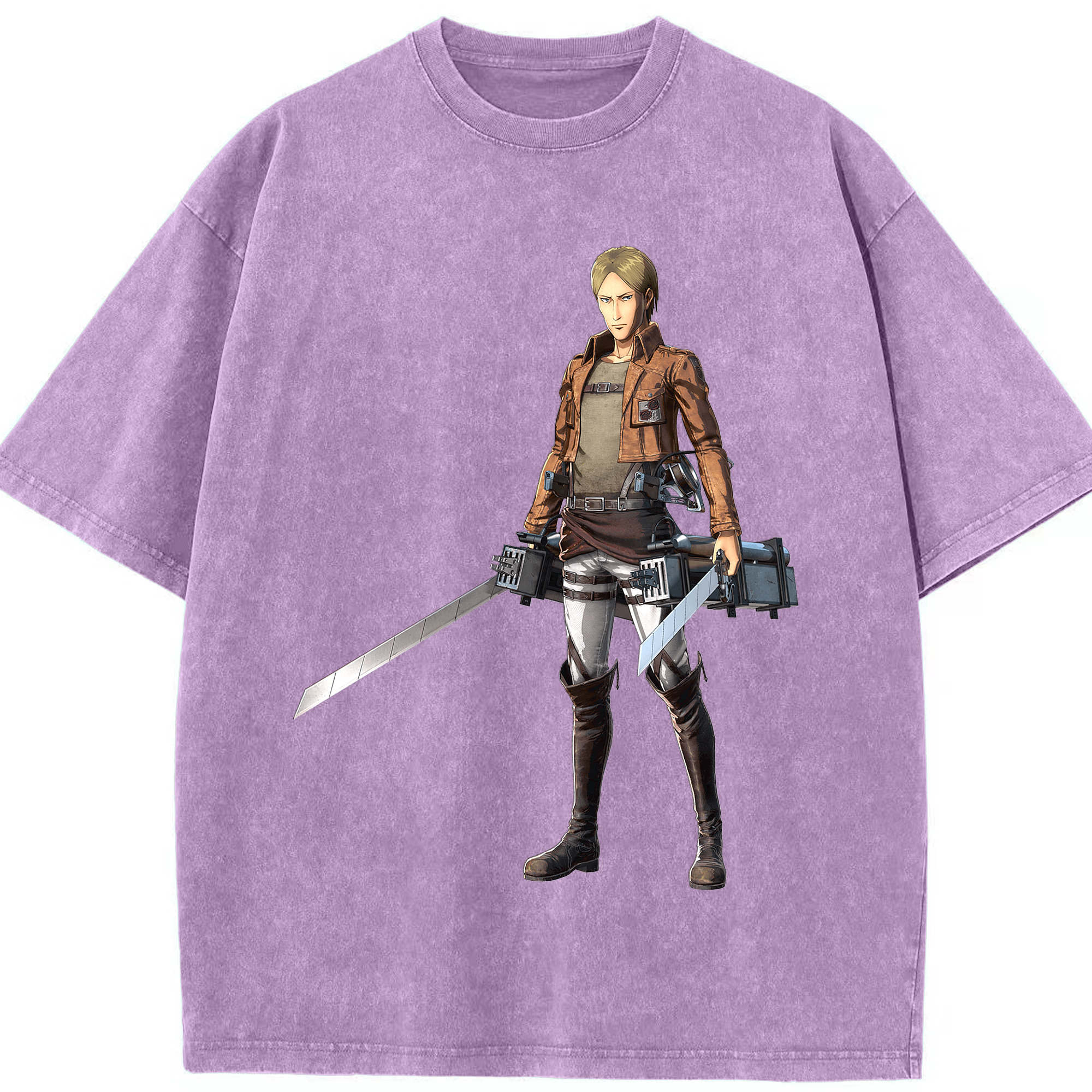 （画像用） 進撃の巨人 Attack on Titan 綿100% ヴィンテージ風 半袖Tシャツ（フロントプリント）