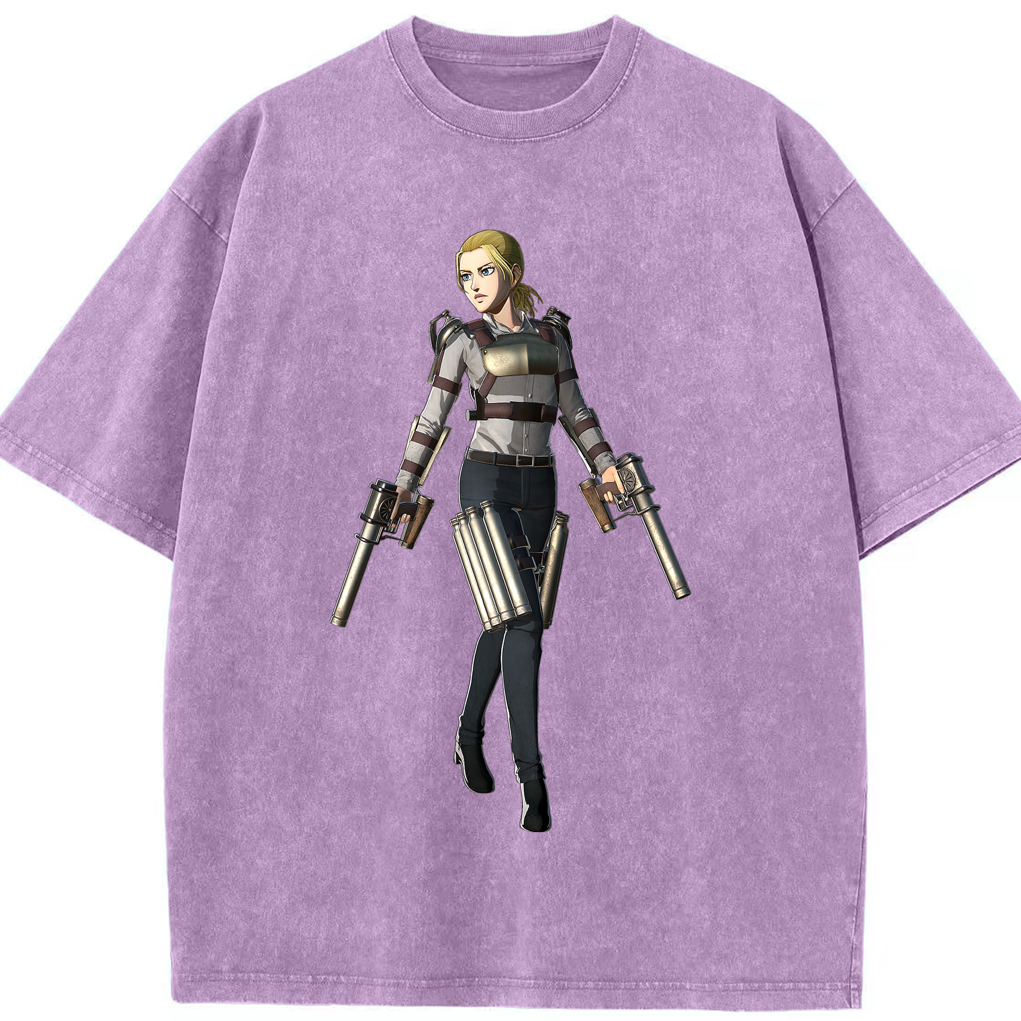 （画像用） 進撃の巨人 Attack on Titan 綿100% ヴィンテージ風 半袖Tシャツ（フロントプリント）