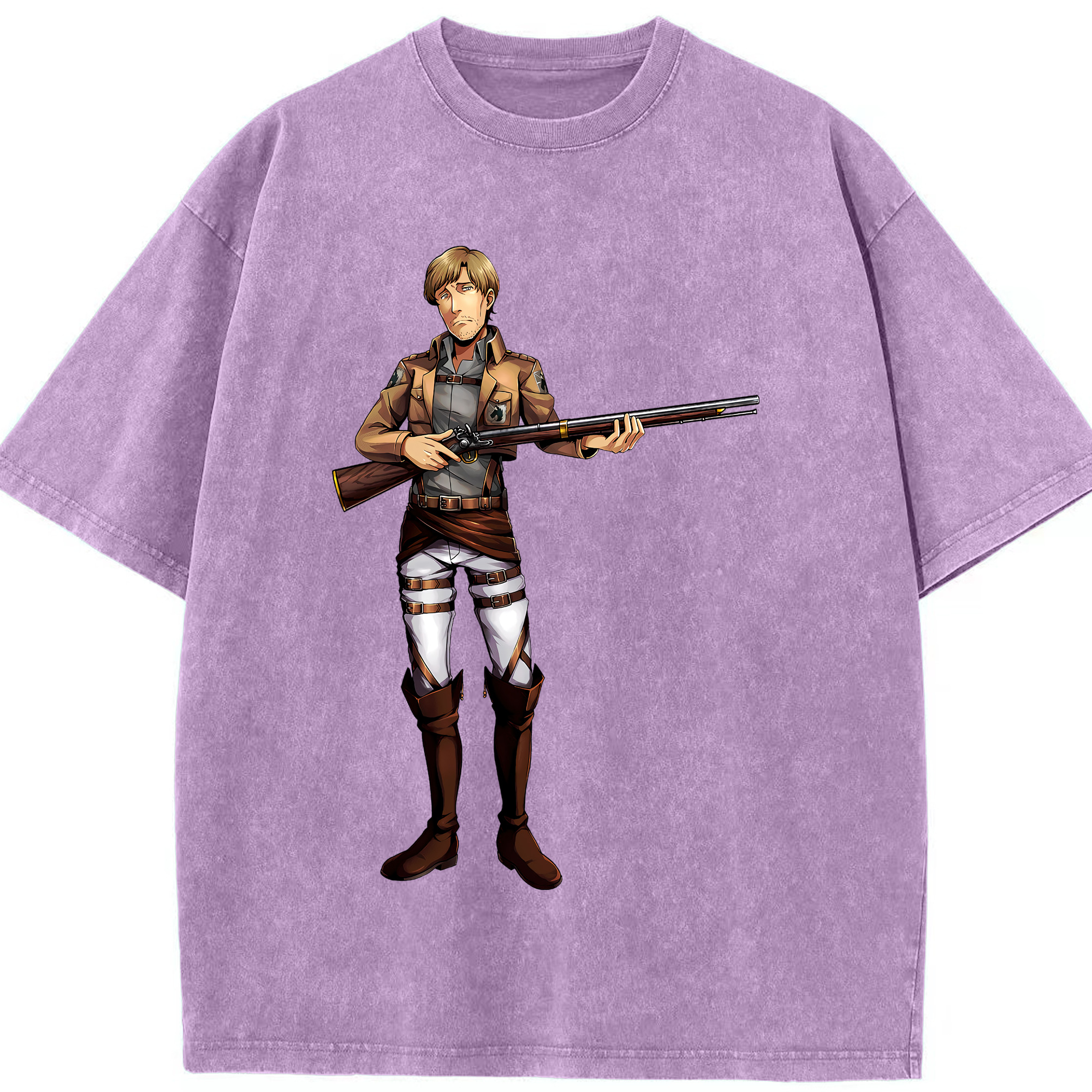 （画像用） 進撃の巨人 Attack on Titan 綿100% ヴィンテージ風 半袖Tシャツ（フロントプリント）