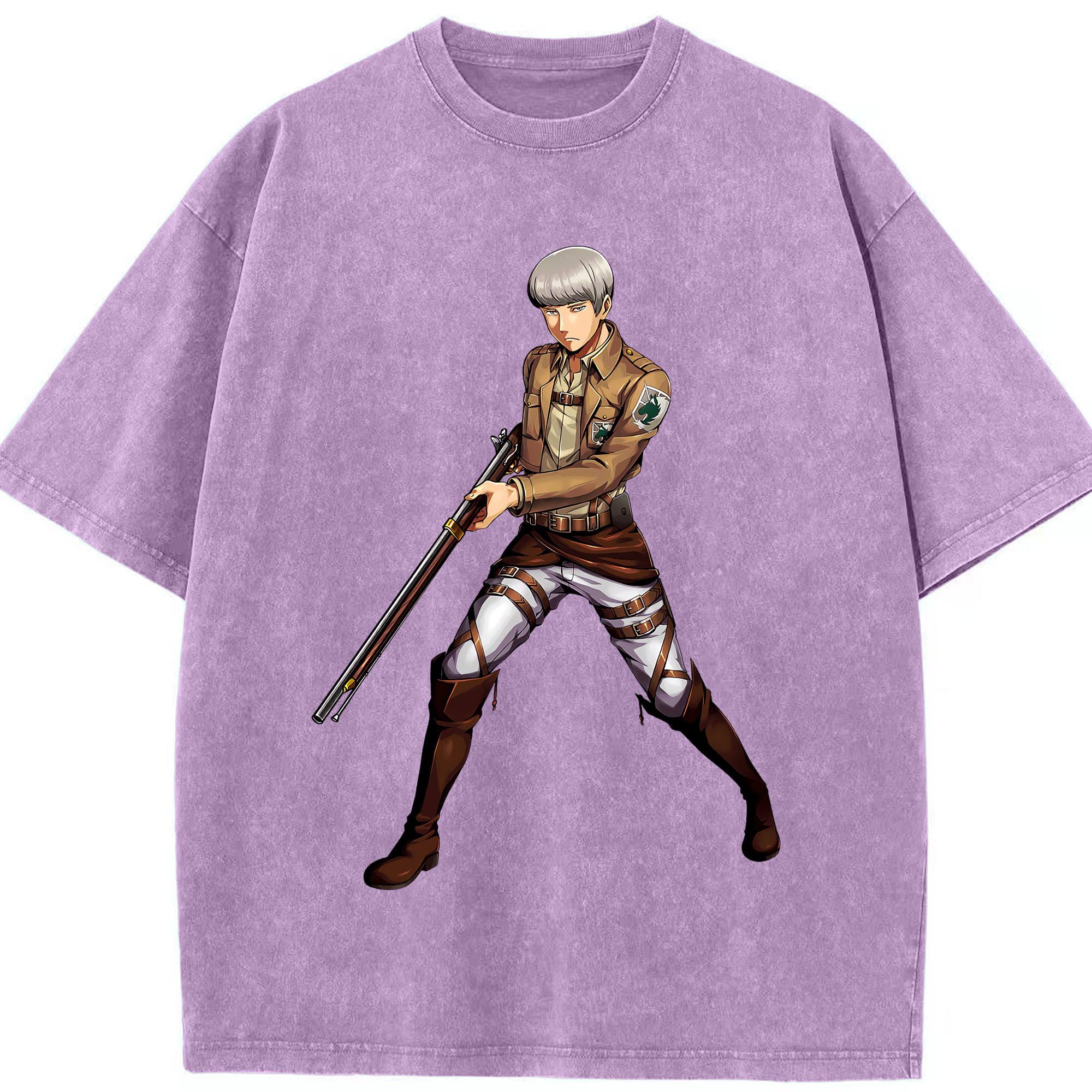 （画像用） 進撃の巨人 Attack on Titan 綿100% ヴィンテージ風 半袖Tシャツ（フロントプリント）