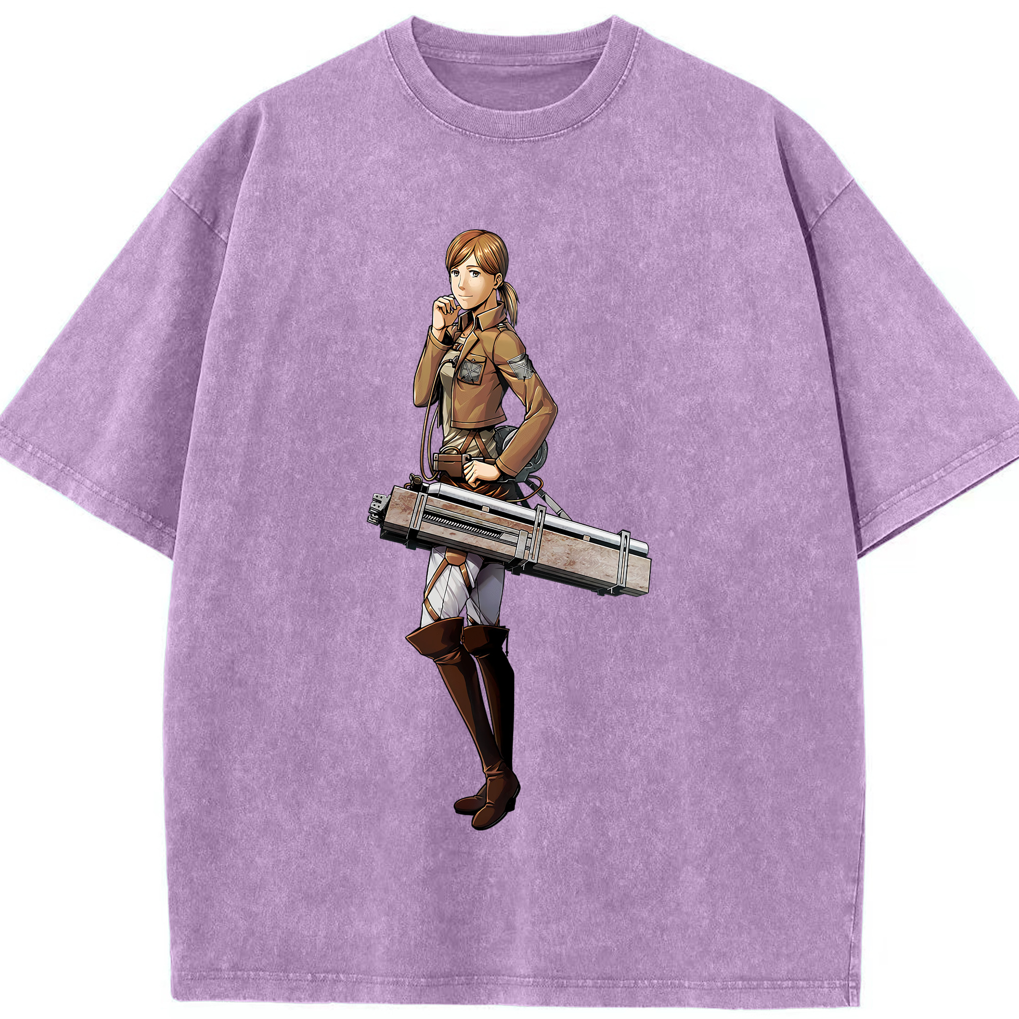 （画像用） 進撃の巨人 Attack on Titan 綿100% ヴィンテージ風 半袖Tシャツ（フロントプリント）
