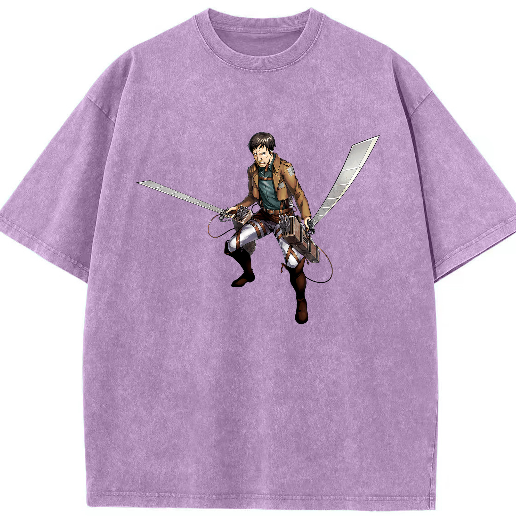 （画像用） 進撃の巨人 Attack on Titan 綿100% ヴィンテージ風 半袖Tシャツ（フロントプリント）