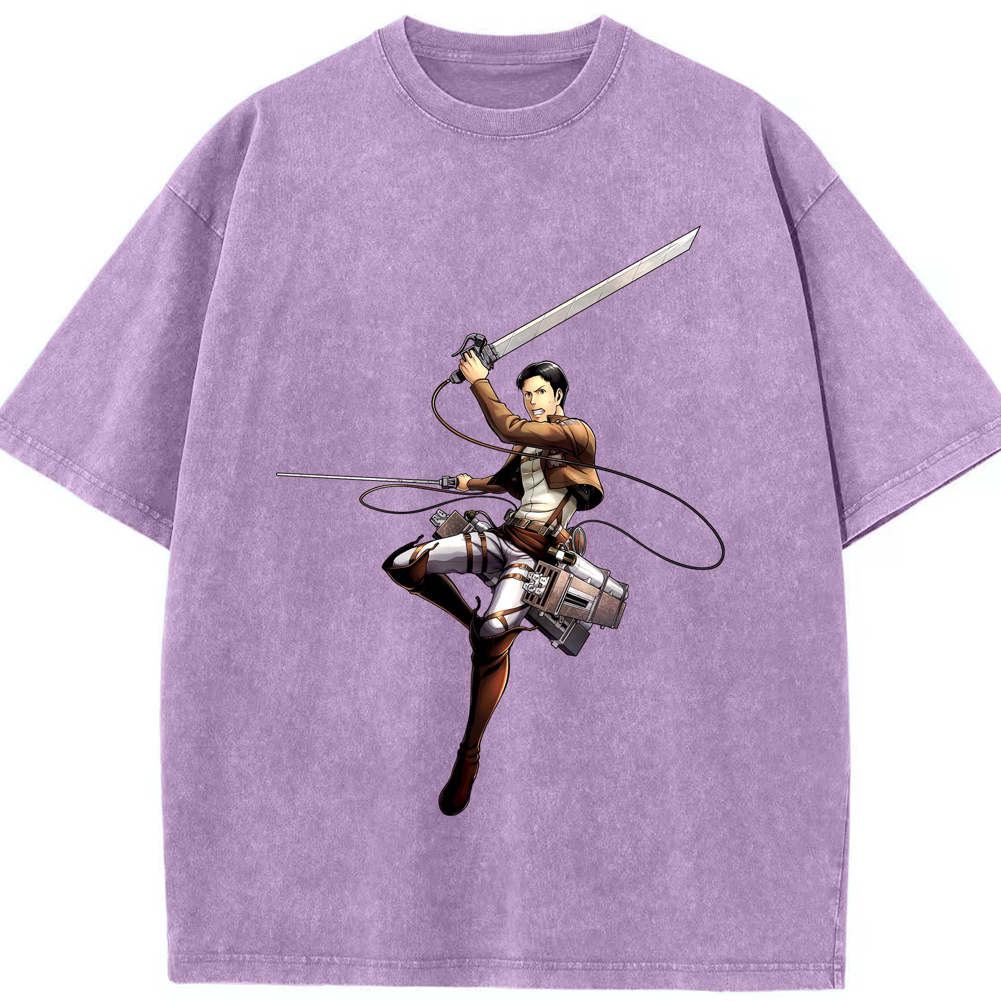 （画像用） 進撃の巨人 Attack on Titan 綿100% ヴィンテージ風 半袖Tシャツ（フロントプリント）