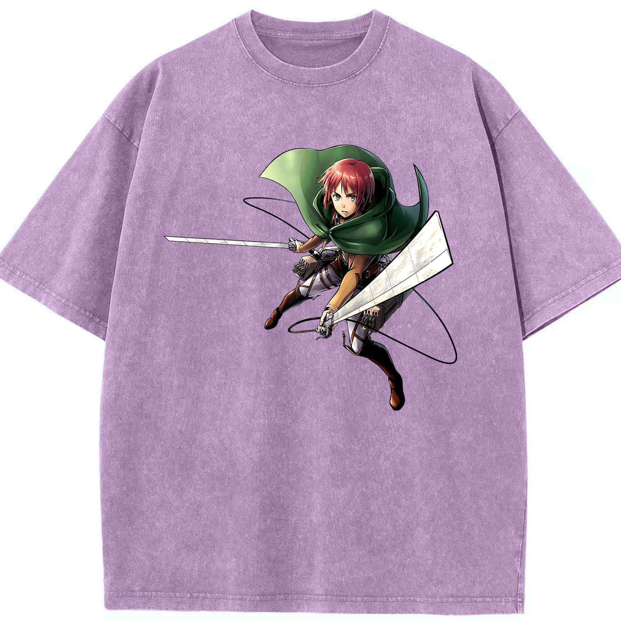 （画像用） 進撃の巨人 Attack on Titan 綿100% ヴィンテージ風 半袖Tシャツ（フロントプリント）