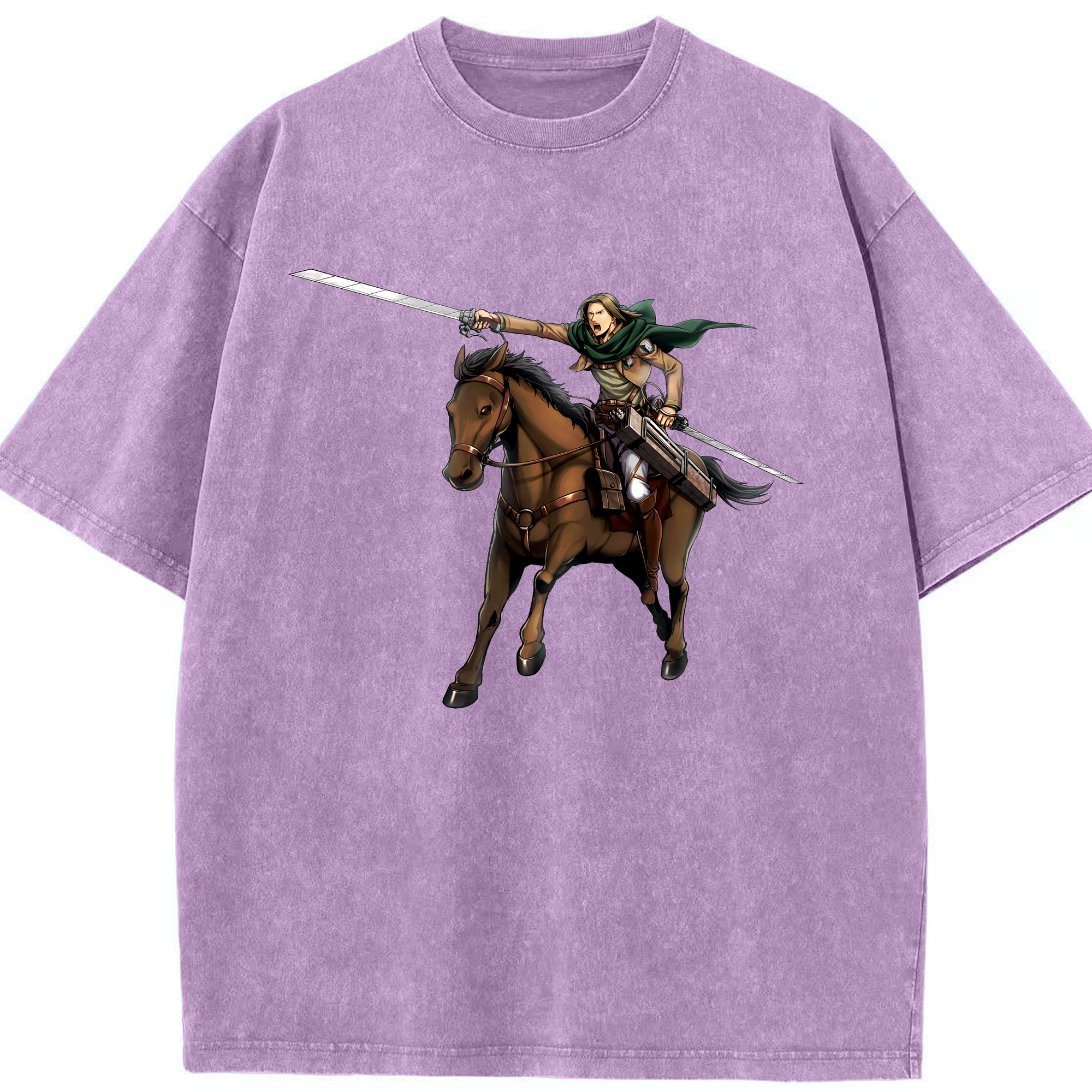 （画像用） 進撃の巨人 Attack on Titan 綿100% ヴィンテージ風 半袖Tシャツ（フロントプリント）