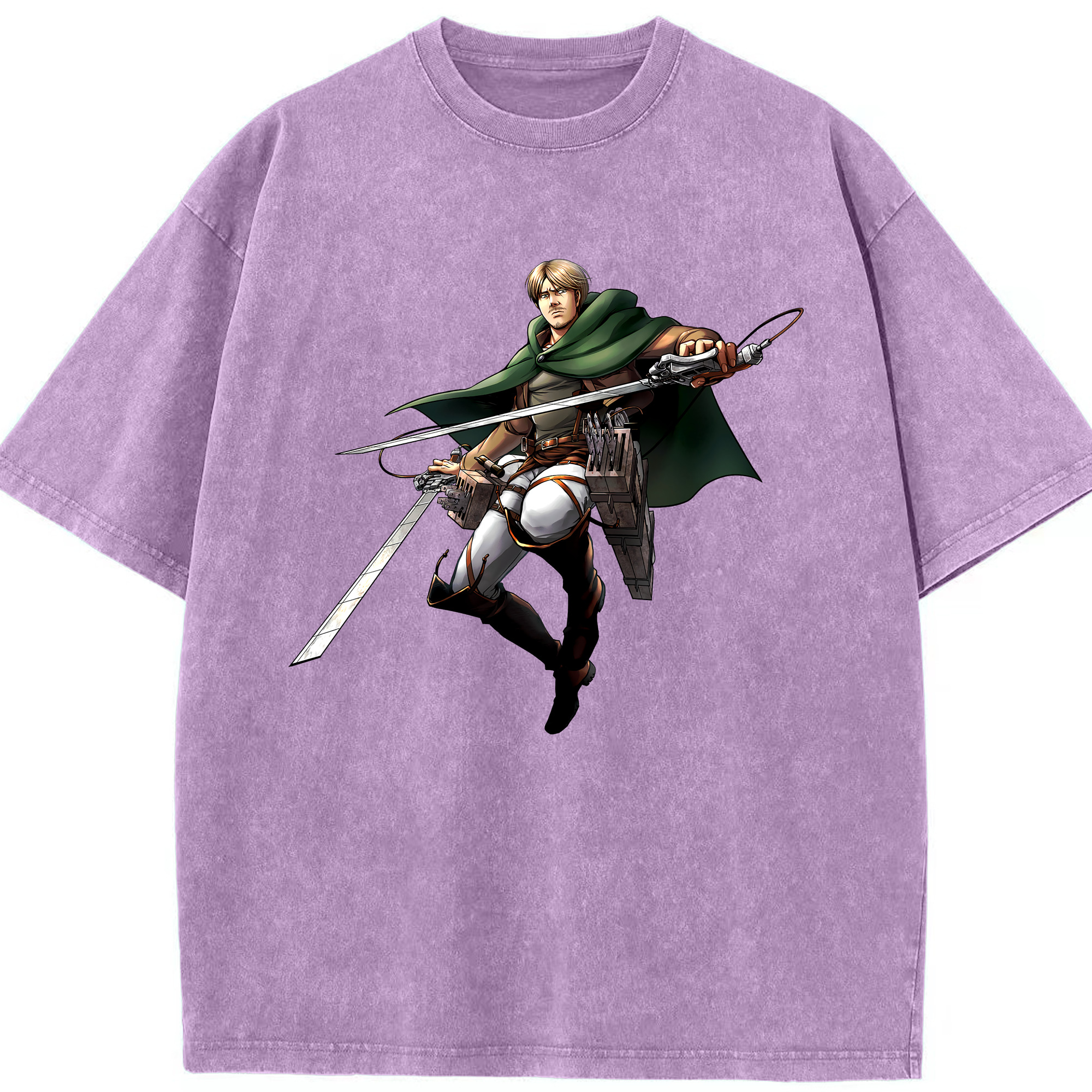 （画像用） 進撃の巨人 Attack on Titan 綿100% ヴィンテージ風 半袖Tシャツ（フロントプリント）