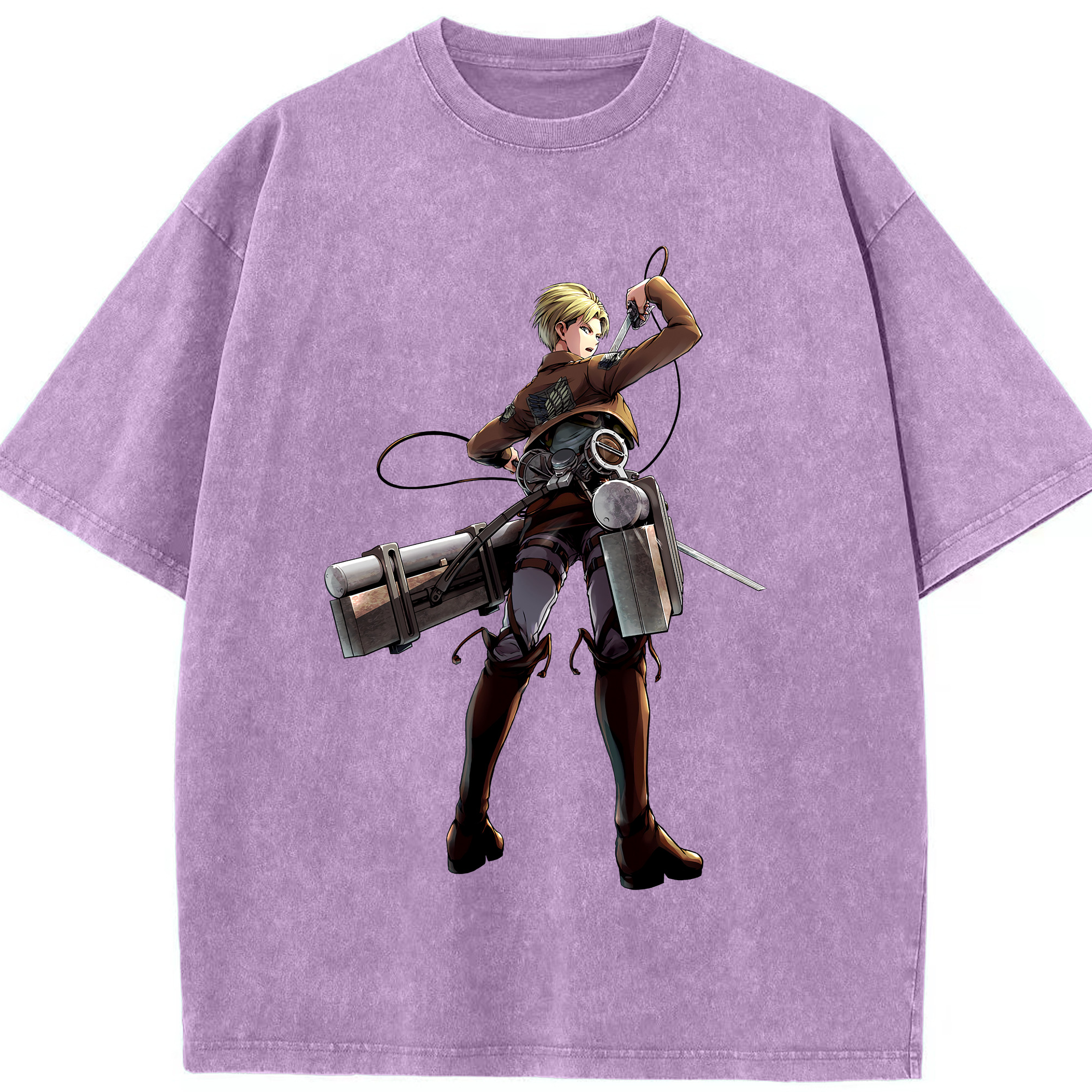 （画像用） 進撃の巨人 Attack on Titan 綿100% ヴィンテージ風 半袖Tシャツ（フロントプリント）
