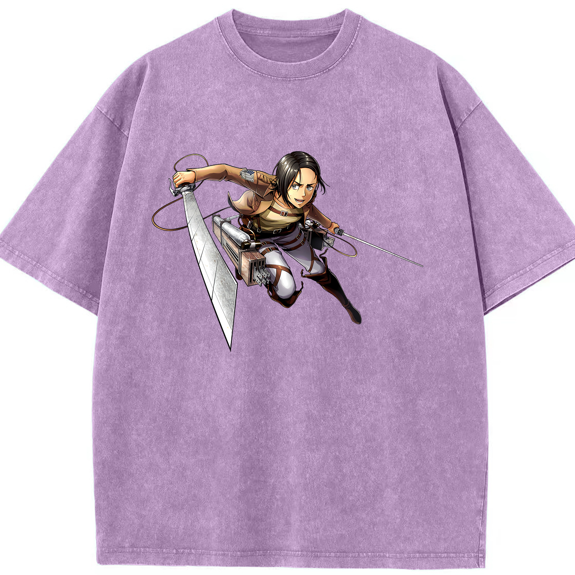 （画像用） 進撃の巨人 Attack on Titan 綿100% ヴィンテージ風 半袖Tシャツ（フロントプリント）