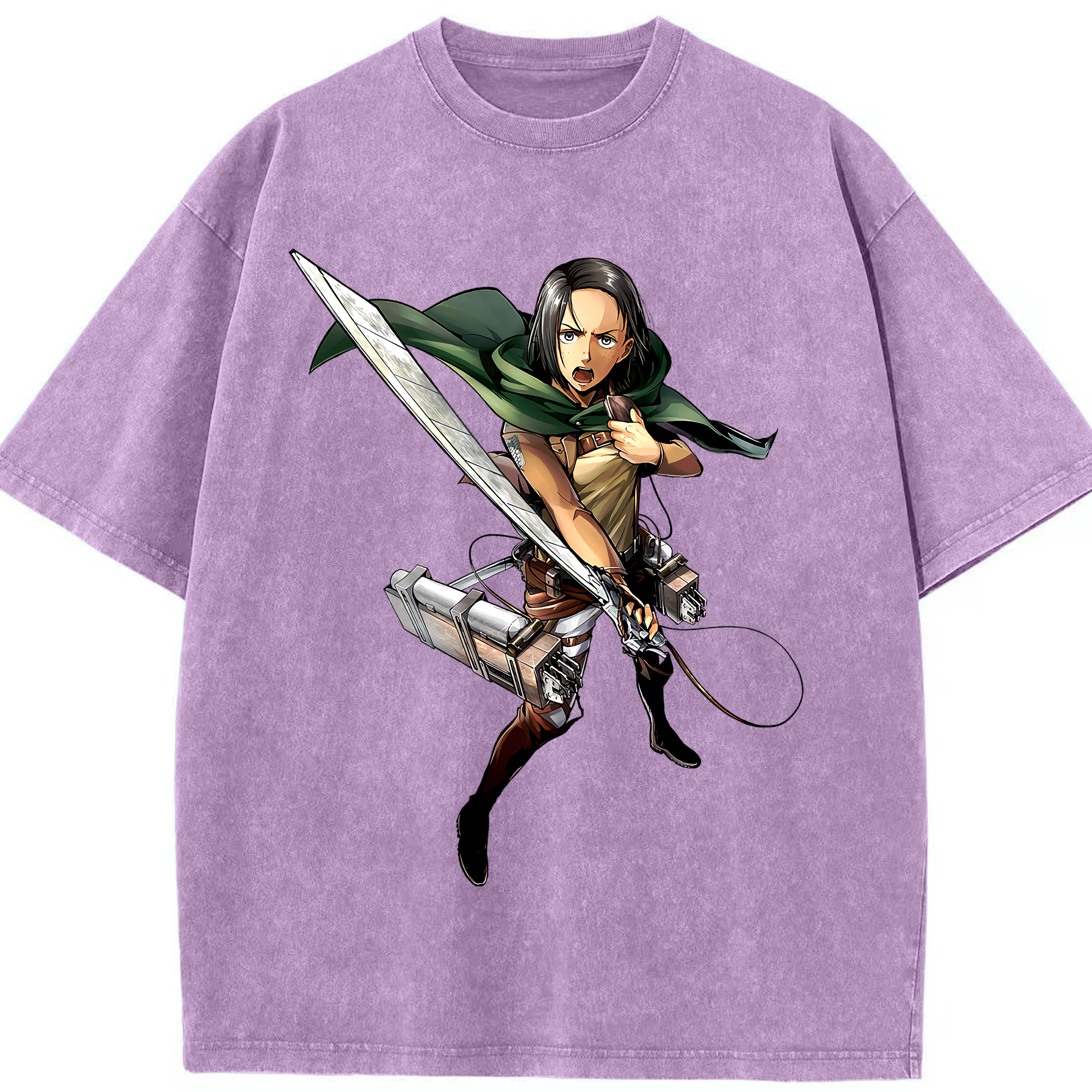 （画像用） 進撃の巨人 Attack on Titan 綿100% ヴィンテージ風 半袖Tシャツ（フロントプリント）