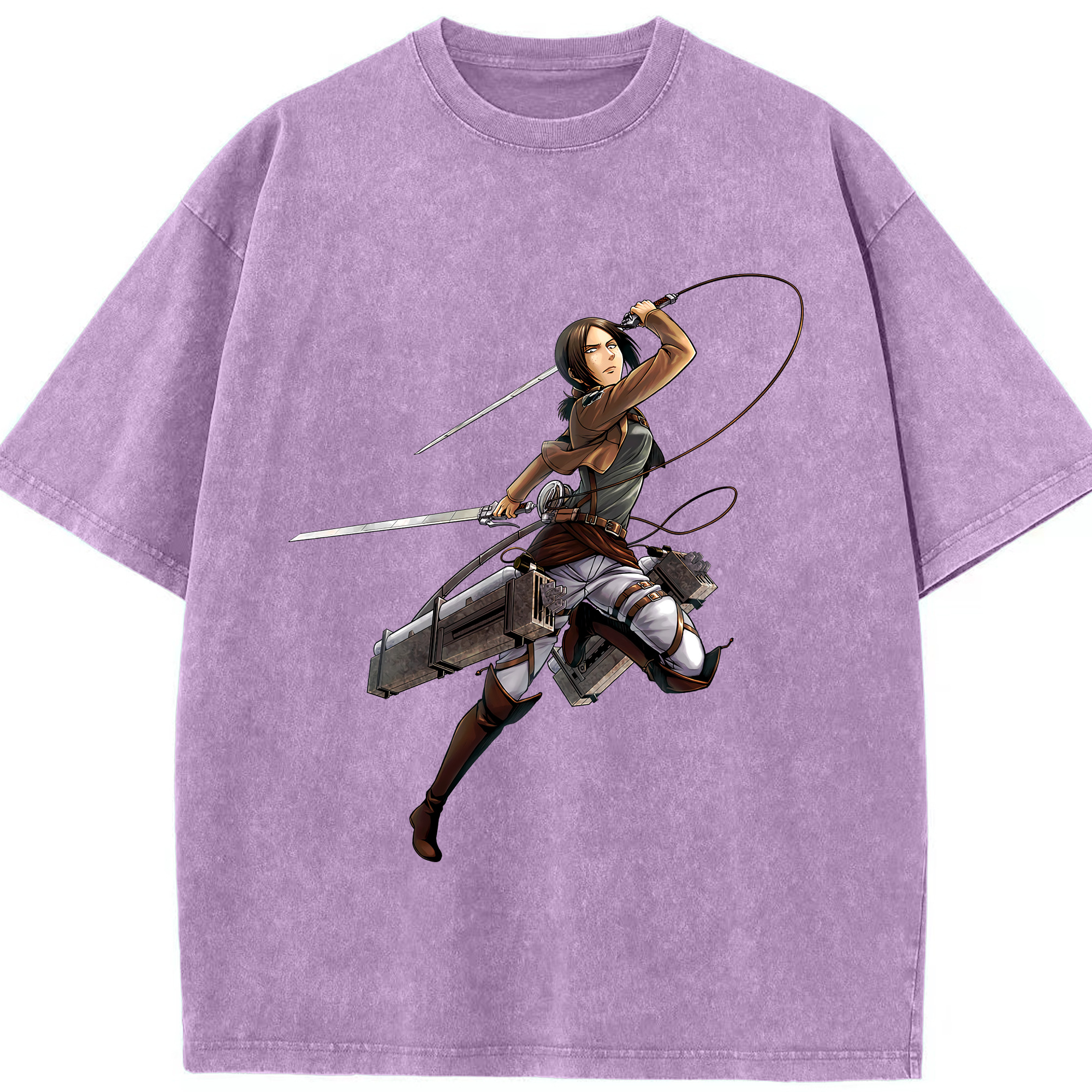 （画像用） 進撃の巨人 Attack on Titan 綿100% ヴィンテージ風 半袖Tシャツ（フロントプリント）