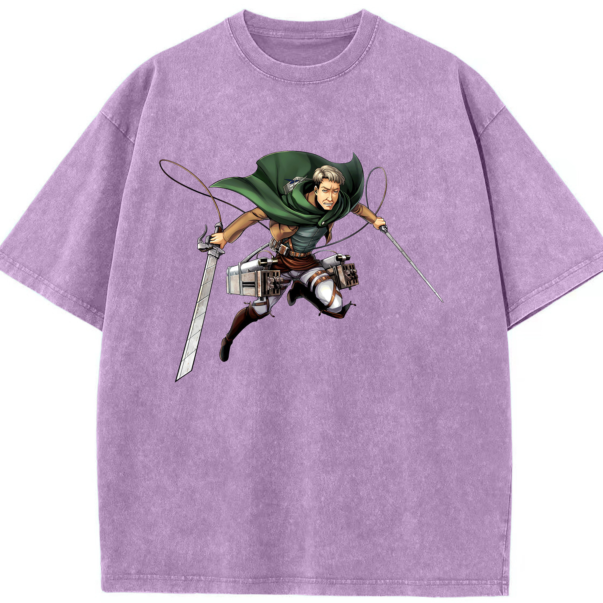 （画像用） 進撃の巨人 Attack on Titan 綿100% ヴィンテージ風 半袖Tシャツ（フロントプリント）