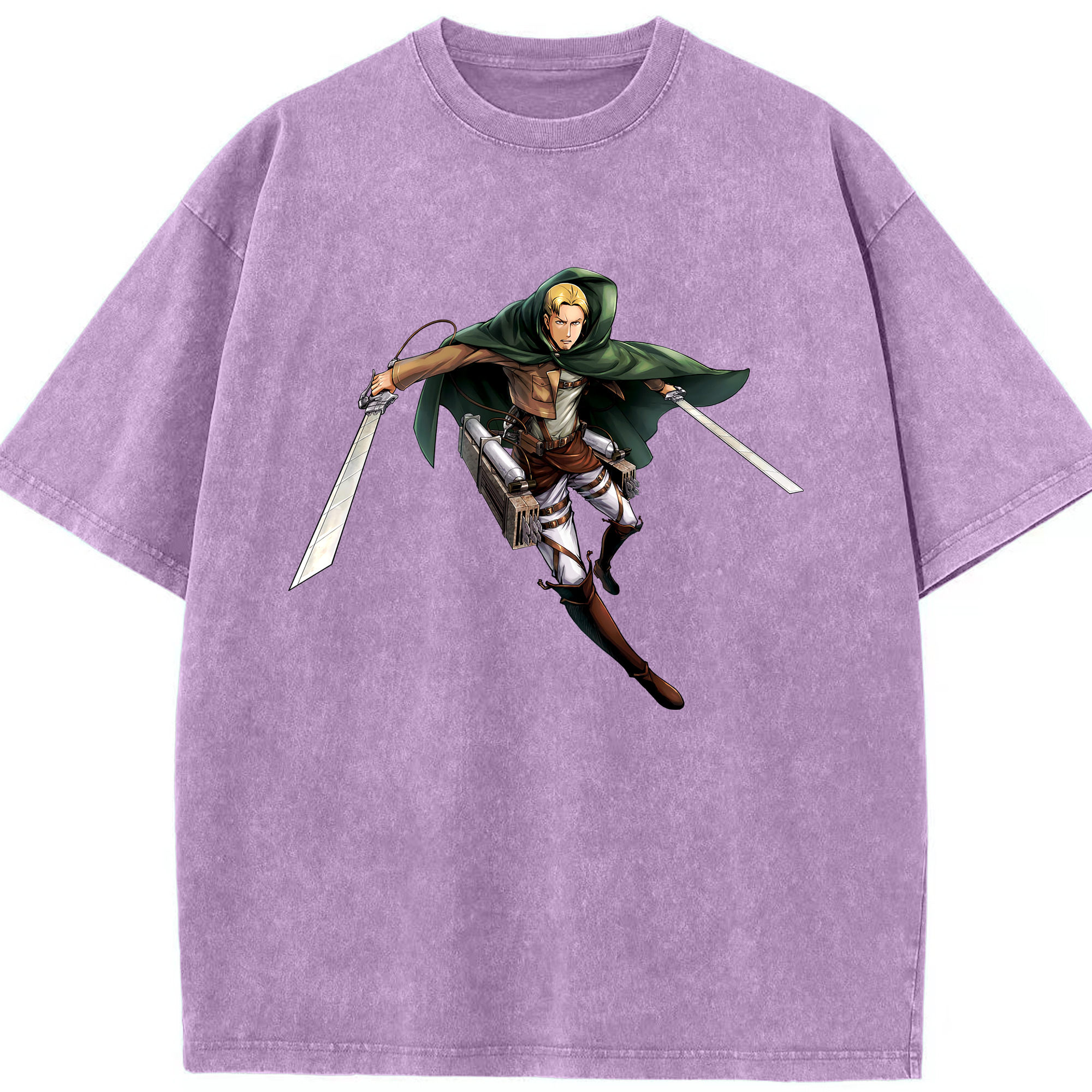 （画像用） 進撃の巨人 Attack on Titan 綿100% ヴィンテージ風 半袖Tシャツ（フロントプリント）