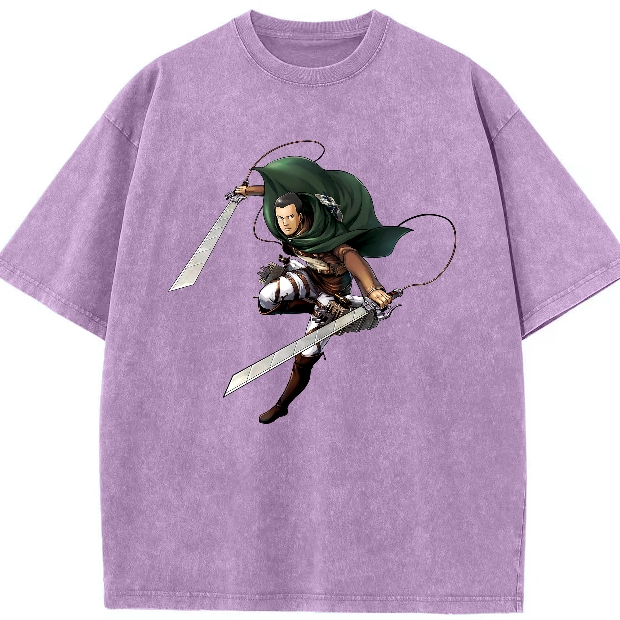 （画像用） 進撃の巨人 Attack on Titan 綿100% ヴィンテージ風 半袖Tシャツ（フロントプリント）
