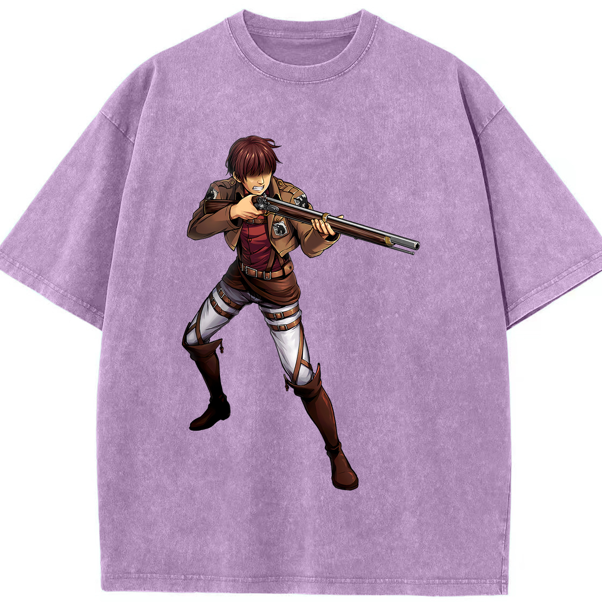 （画像用） 進撃の巨人 Attack on Titan 綿100% ヴィンテージ風 半袖Tシャツ（フロントプリント）
