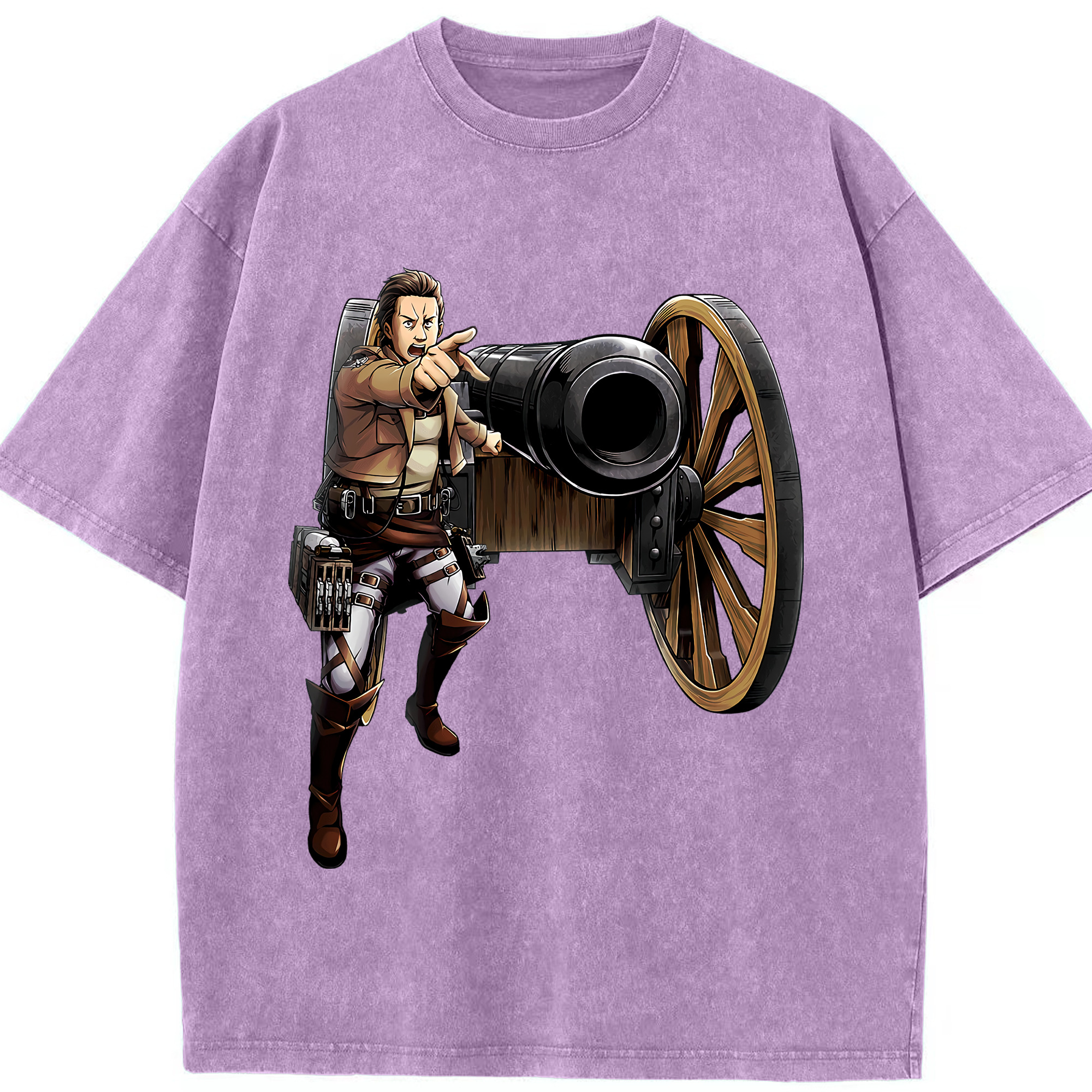 （画像用） 進撃の巨人 Attack on Titan 綿100% ヴィンテージ風 半袖Tシャツ（フロントプリント）